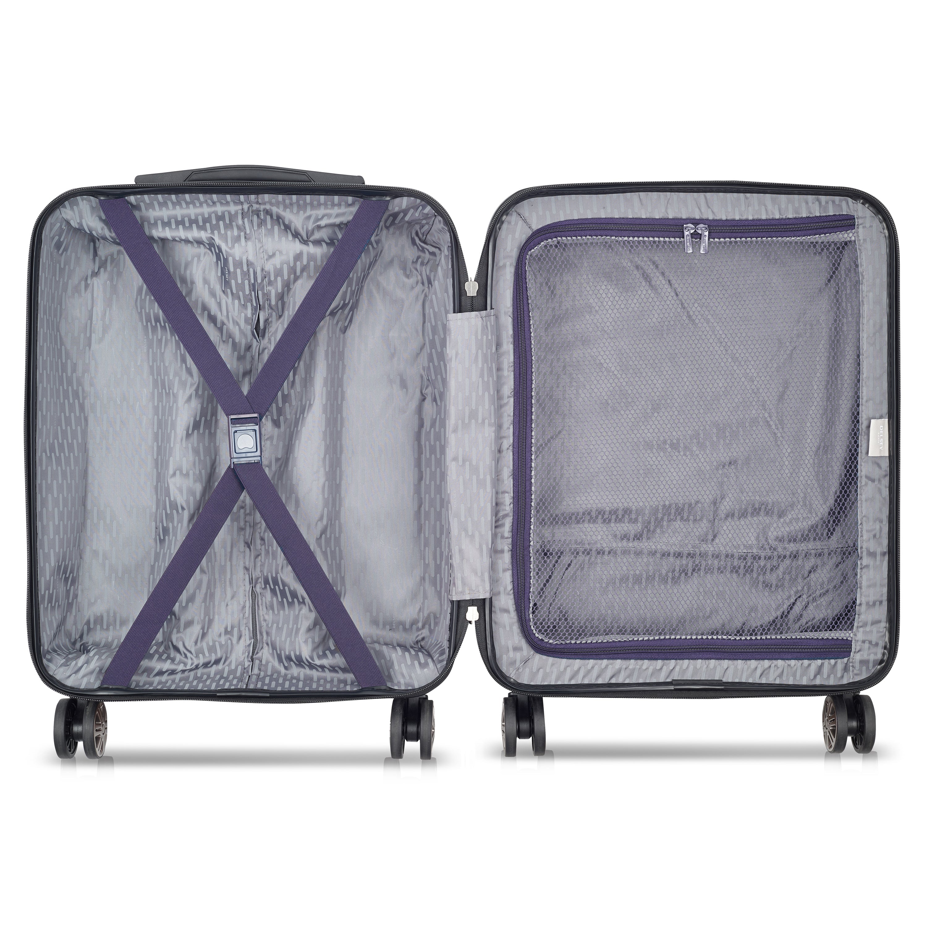 AIR ARMOUR| Suitcase Cabin slim Expandable 55 CM DARK PURPLE