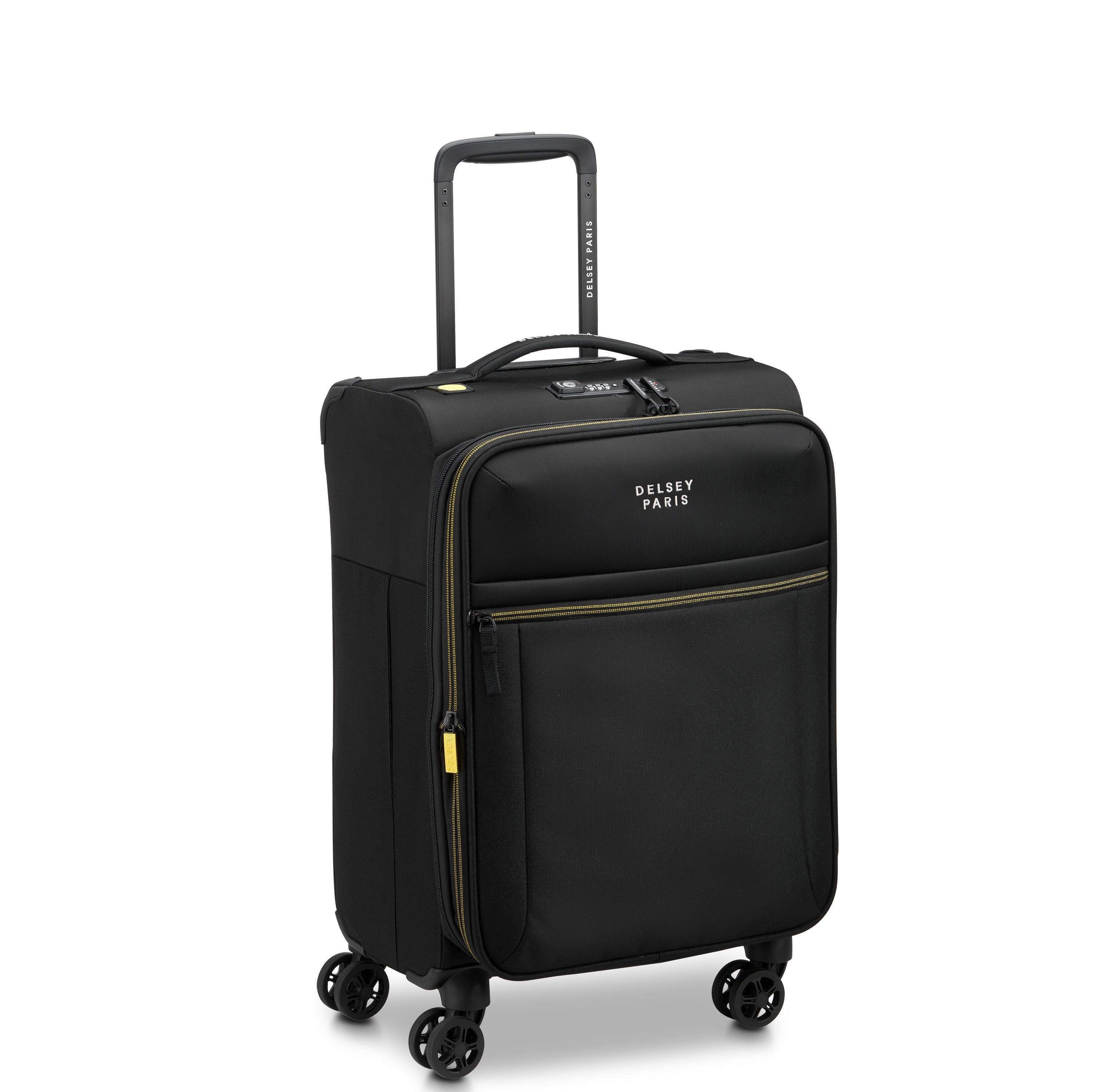 BROCHANT 3| Suitcase Cabin Expandable 55 CM DEEP BLACK