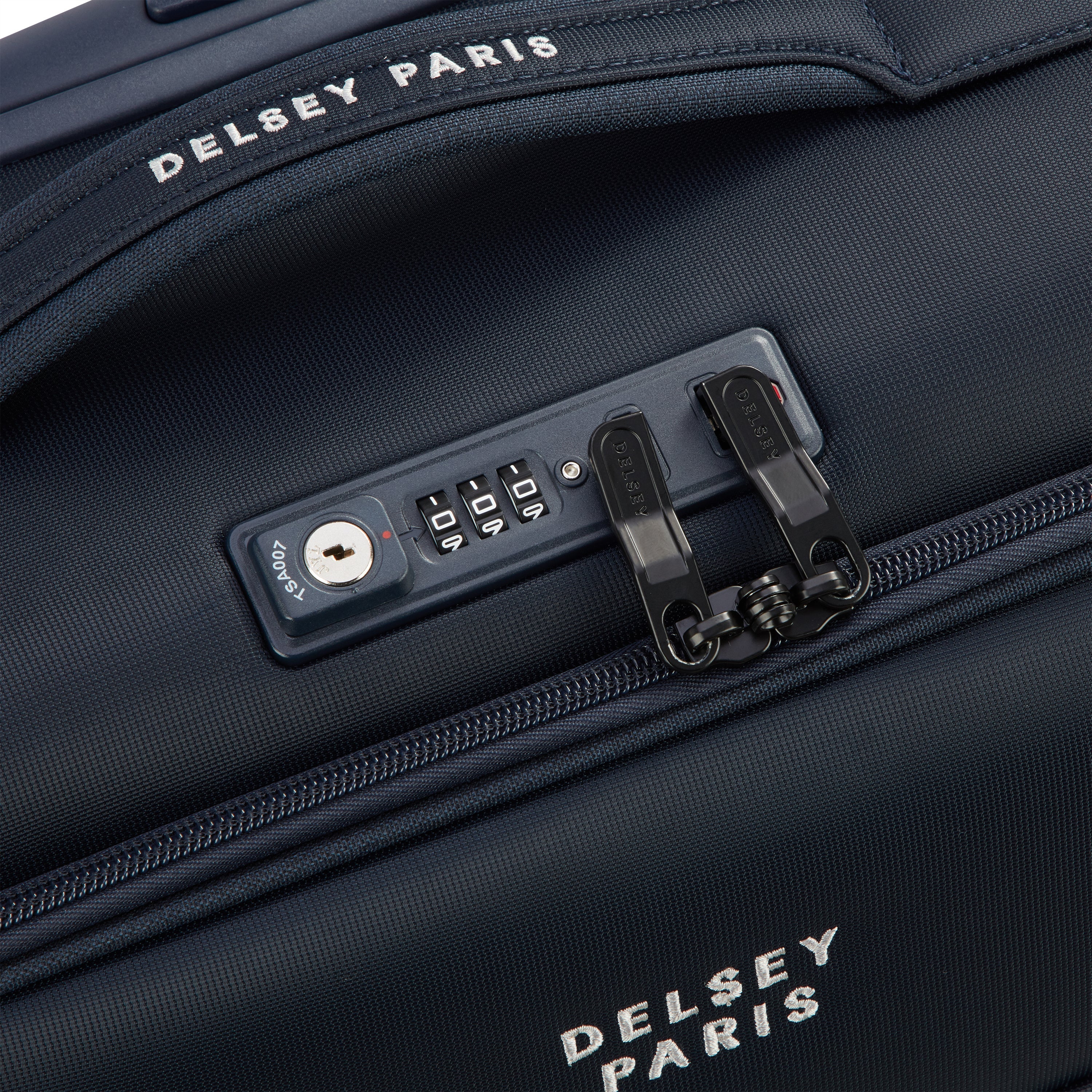 BROCHANT 3| Valise Cabine Slim 55 CM BLEU MARINE