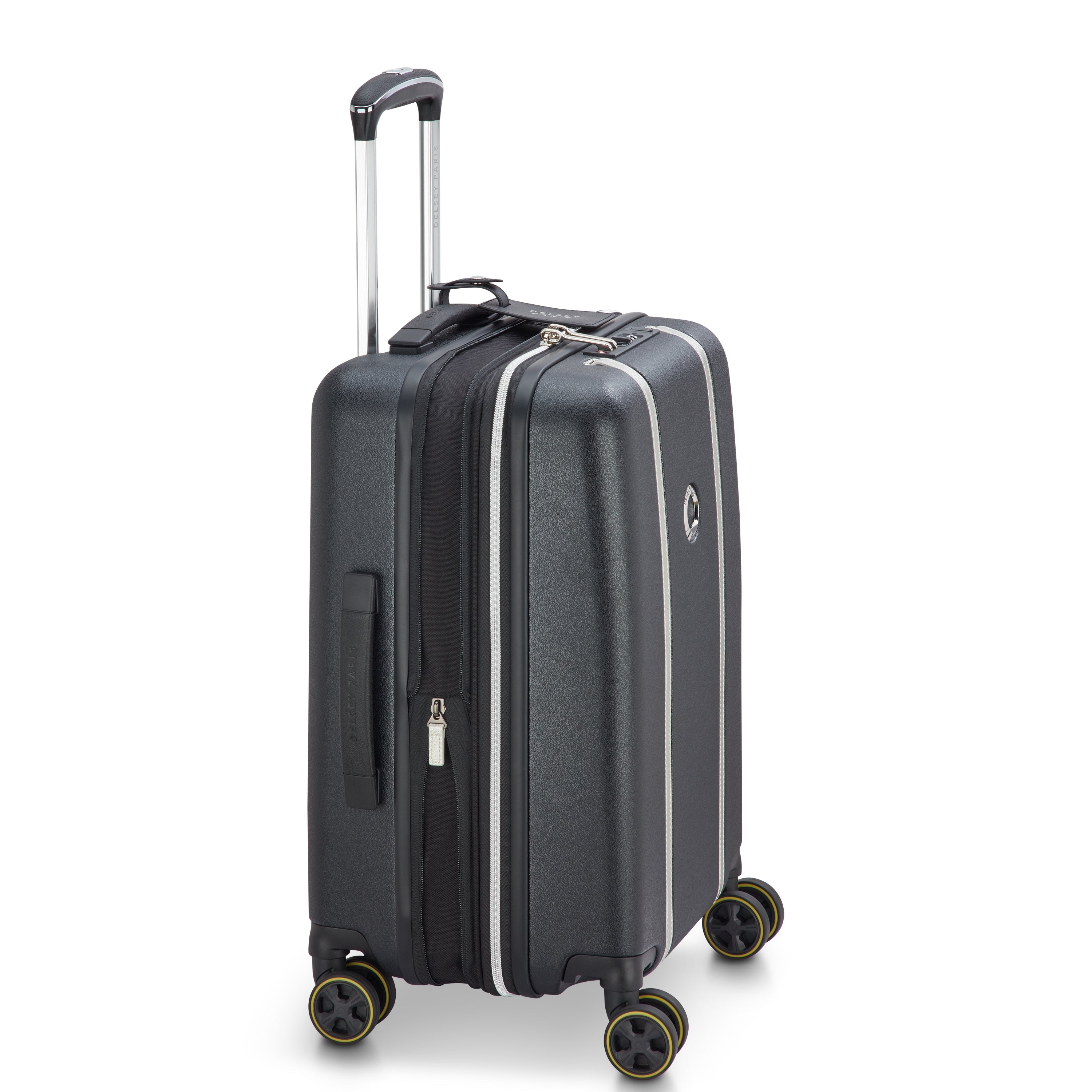 CADENCE| Koffer Kabine Erweiterbar 55 CM SCHWARZ/SILBER