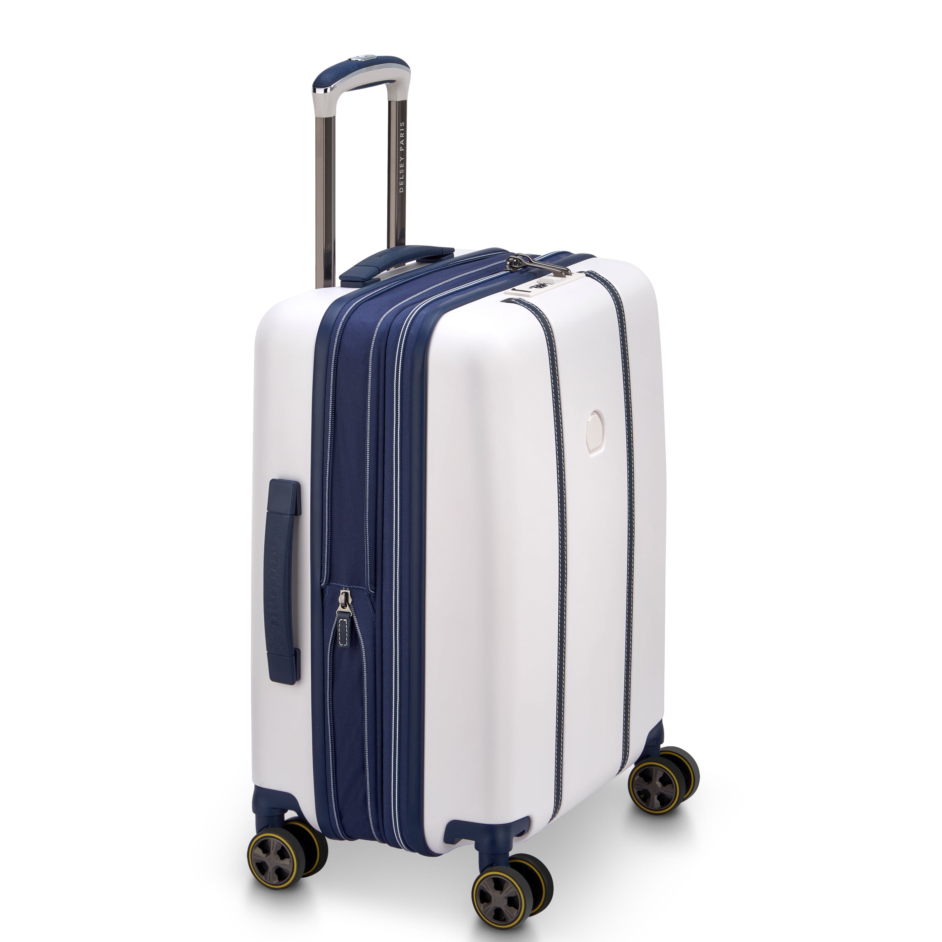 CADENCE| Valigia Cabina slim Espandibile 54.5 CM IVORY/NAVY