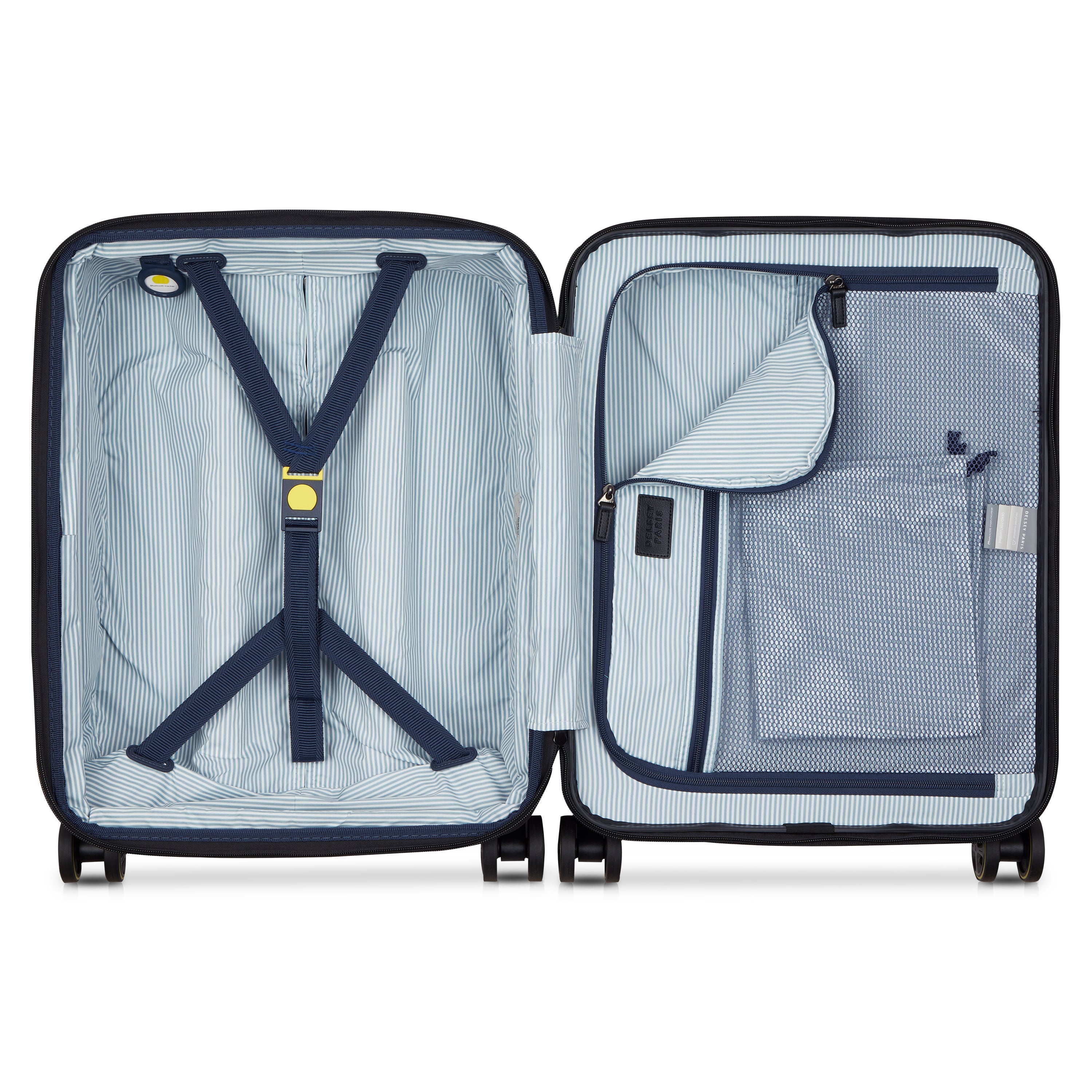 CADENCE| Trolley Cabina Slim Espandibile 54.5 CM NERO PROFONDO