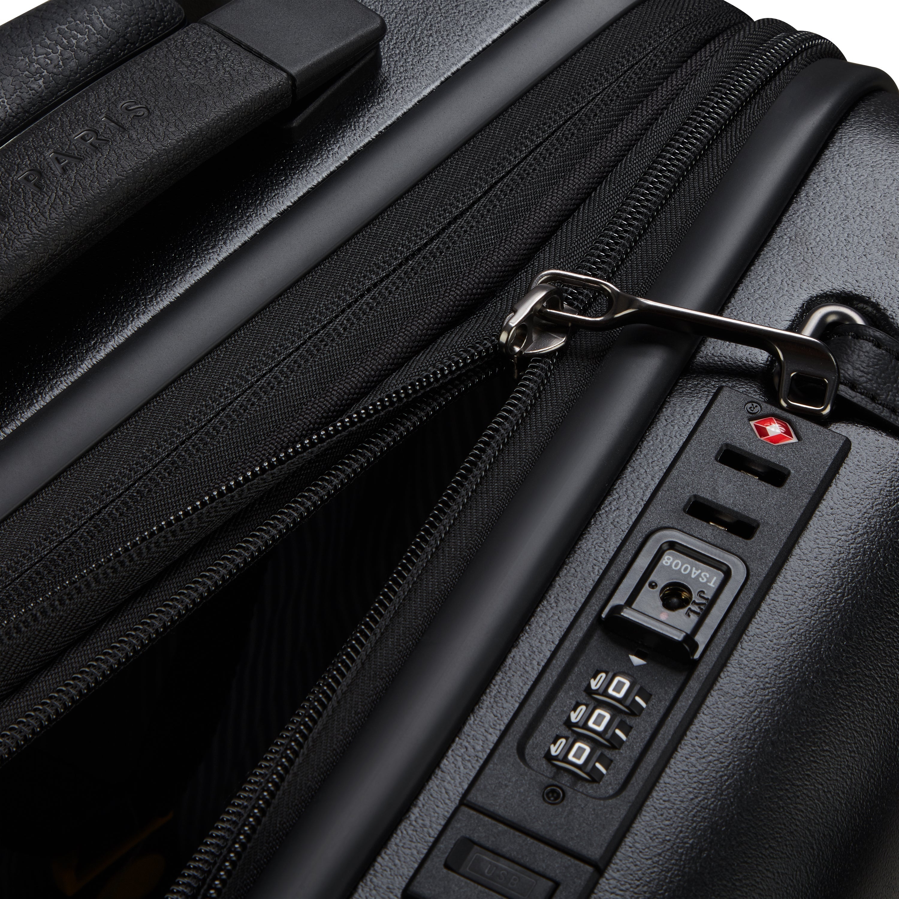 CADENCE| Trolley Cabina Slim Espandibile 54.5 CM NERO PROFONDO