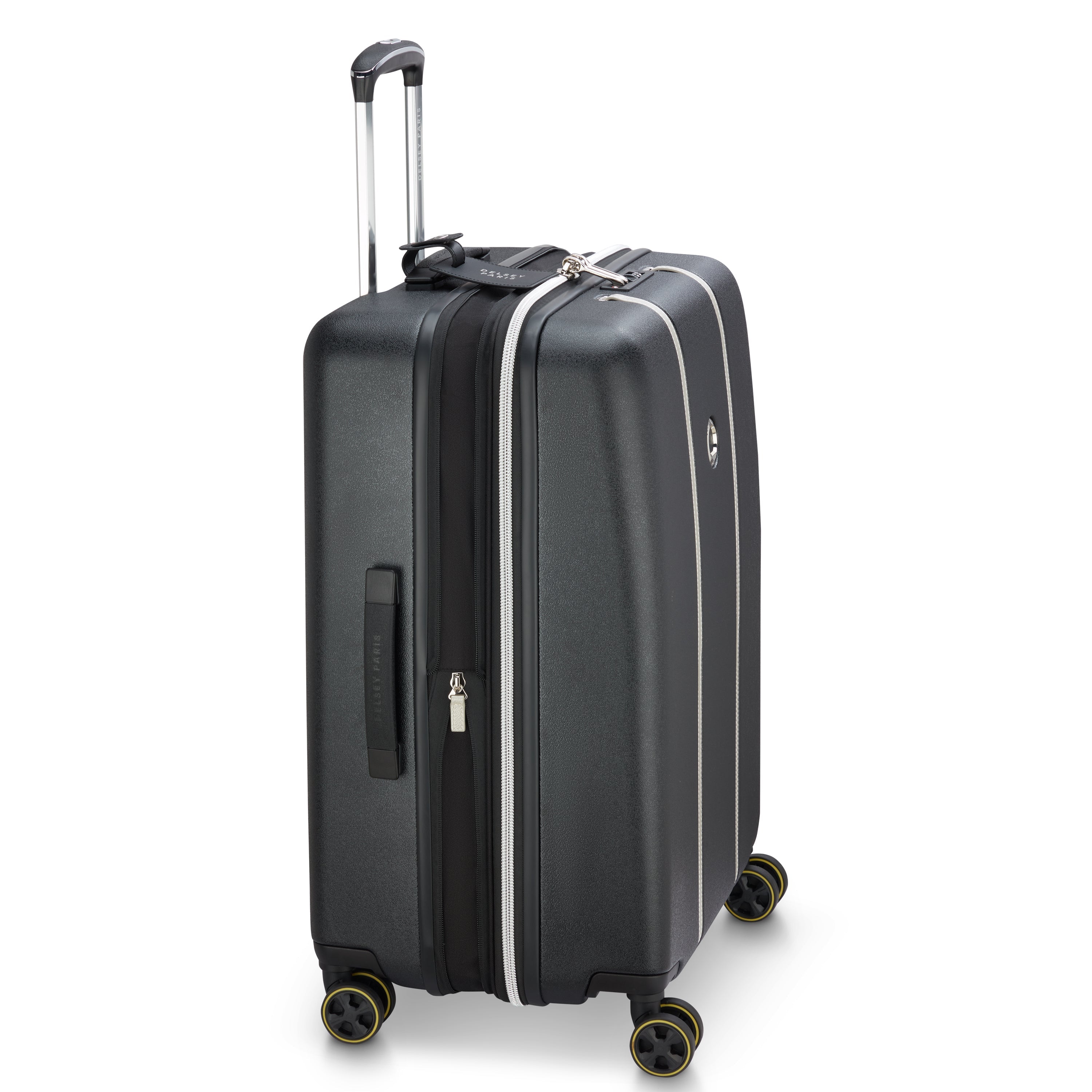 CADENCE| Koffer Aufgabegepäck Erweiterbar 66 CM SCHWARZ/SILBER
