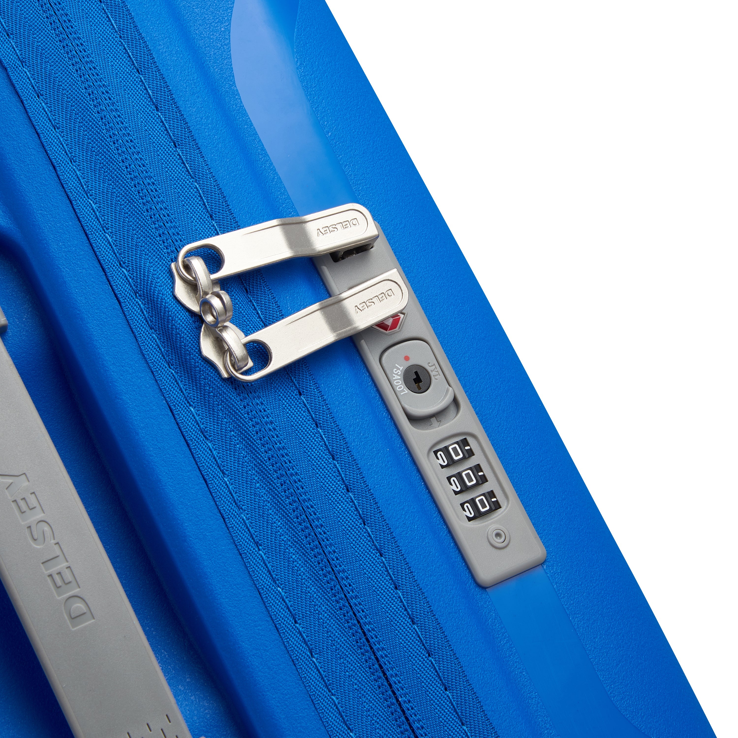 CLAVEL| Koffer Cabine slim 55 CM ELEKTRISCH BLAUW