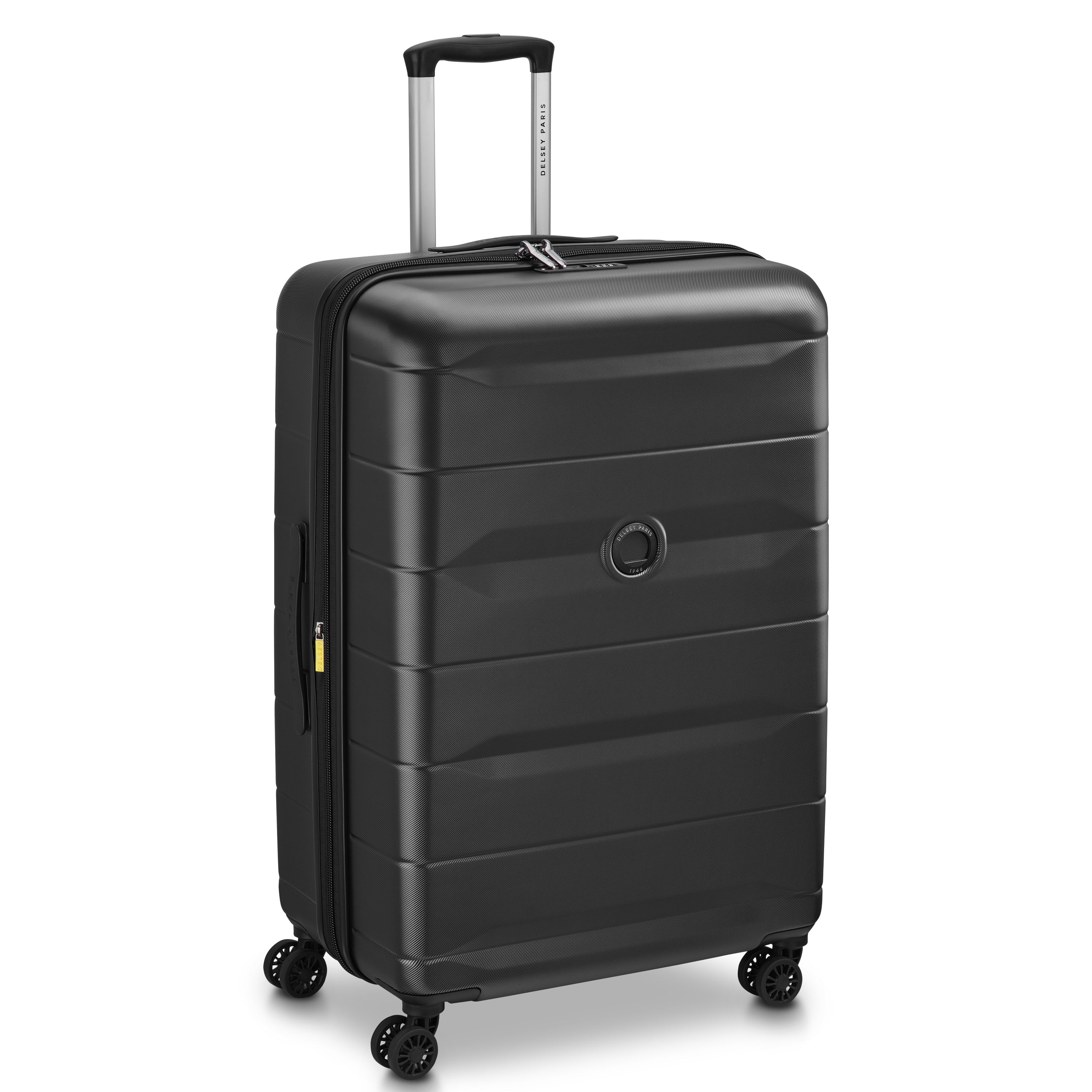 COMETE 4| Koffer Aufgabegepäck Erweiterbar 76 cm SCHWARZ