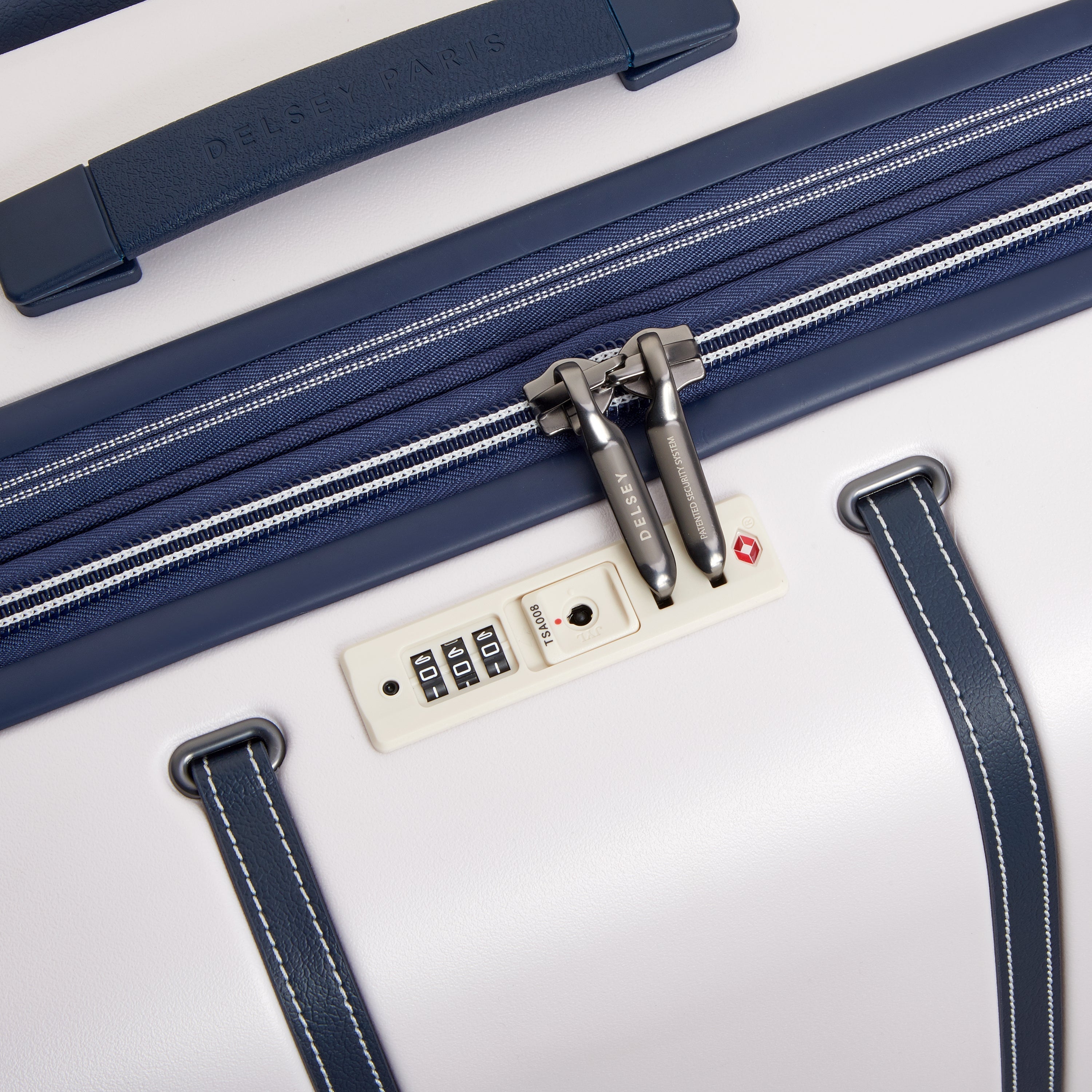 CADENCE| Valigia Check-In Espandibile 76 CM IVORY/NAVY