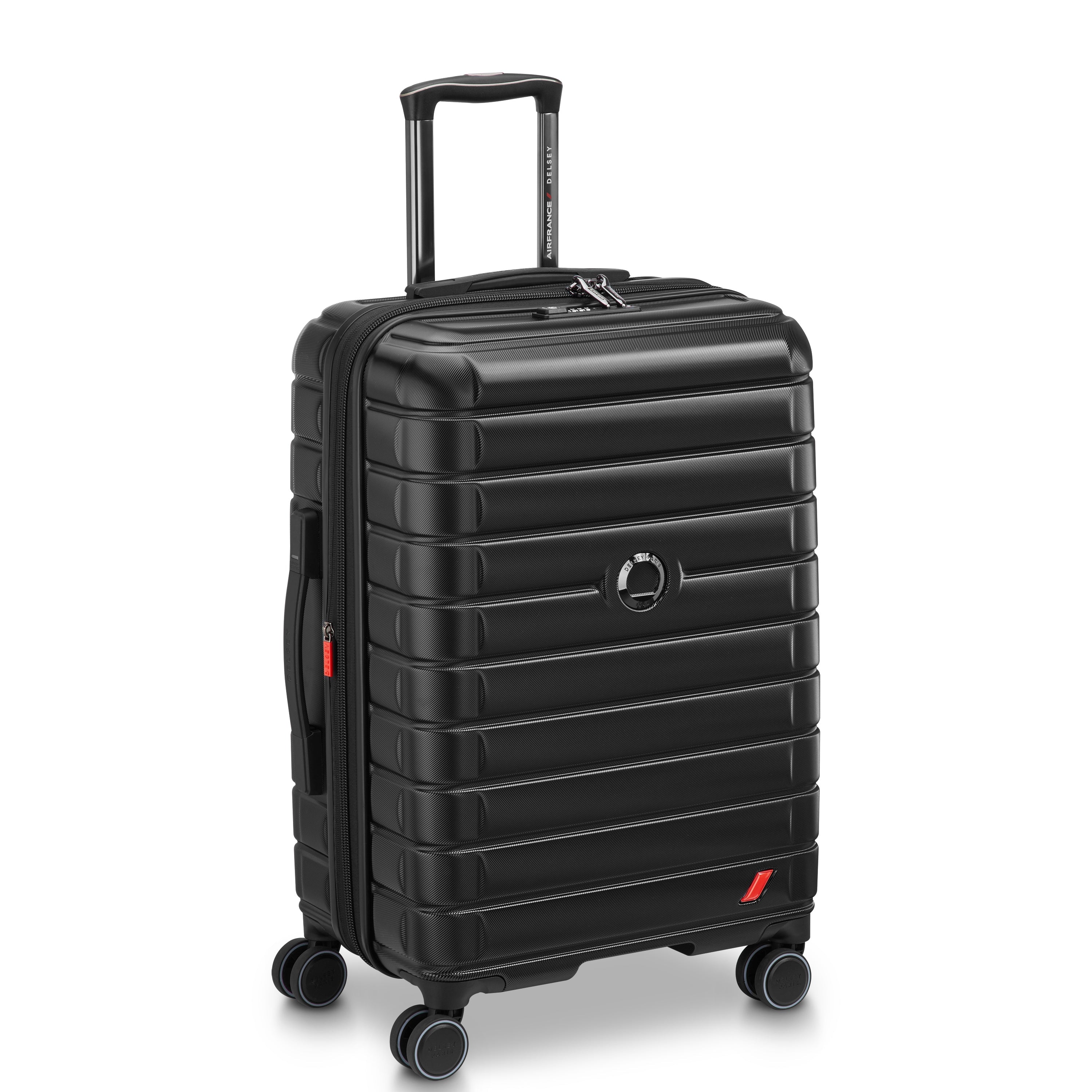 ELEGANCE| Koffer Aufgabe Erweiterbar 66 CM SCHWARZ