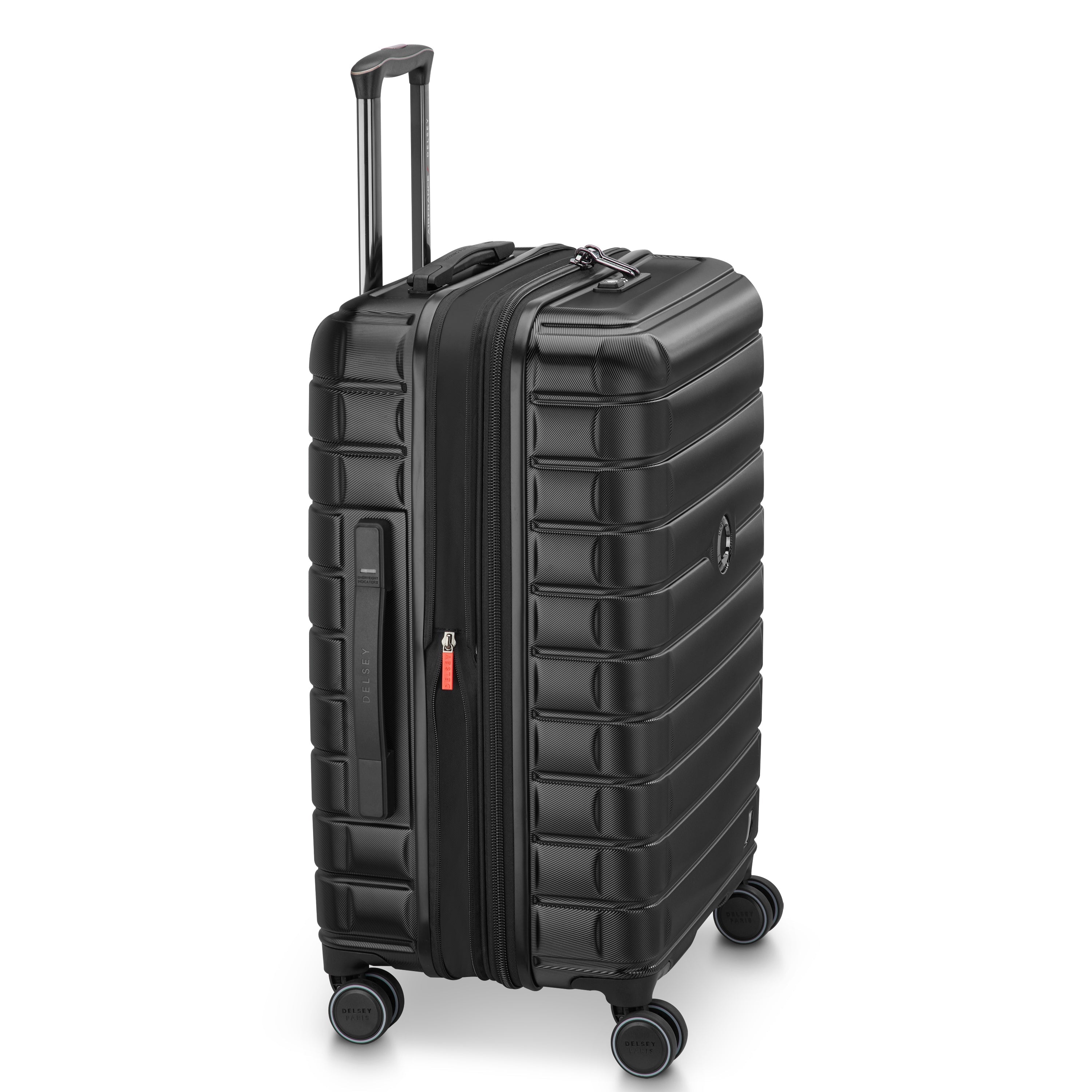 ELEGANCE| Koffer Aufgabe Erweiterbar 66 CM SCHWARZ