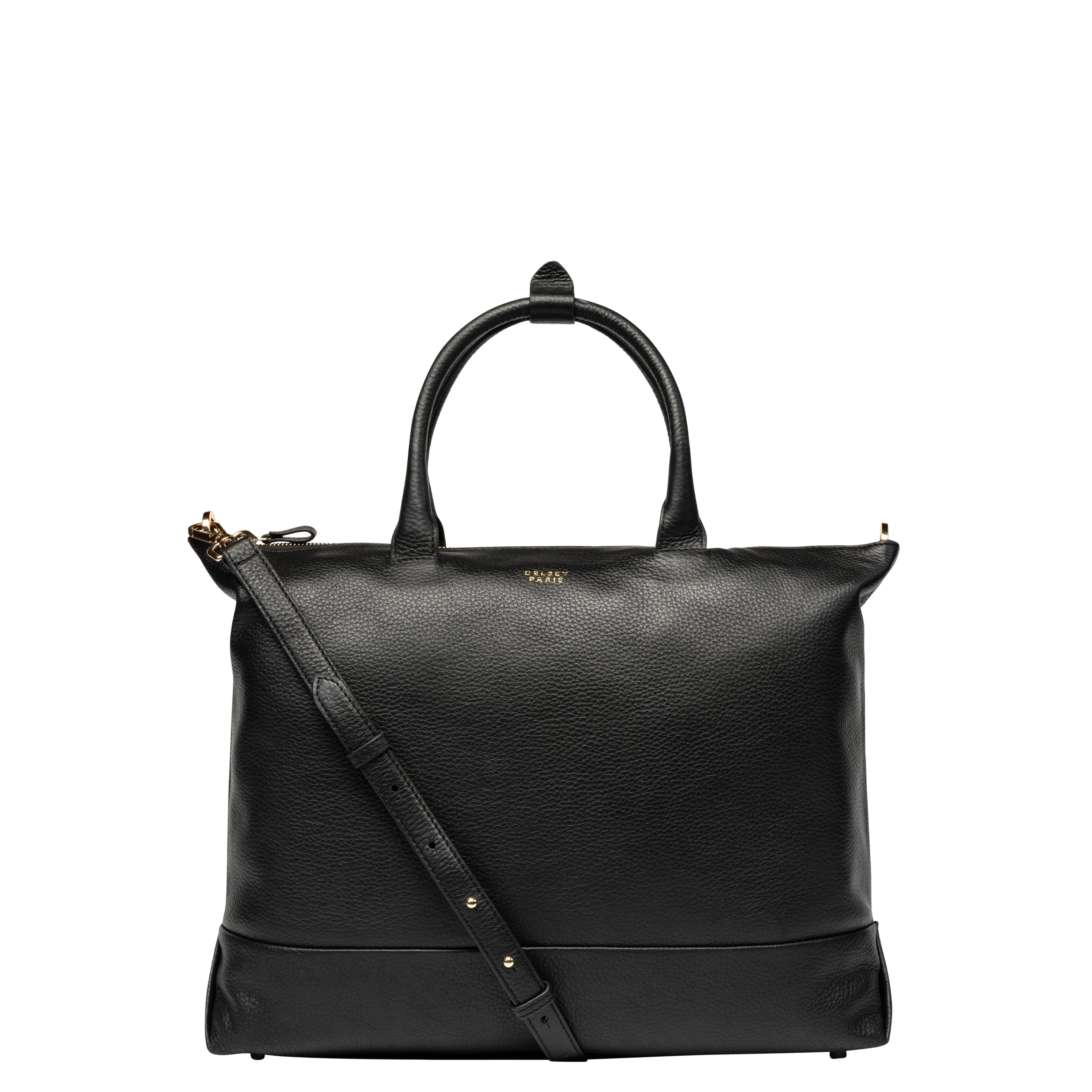 LE CUIR GRAINE| Sac Cabas 34 CM NOIR