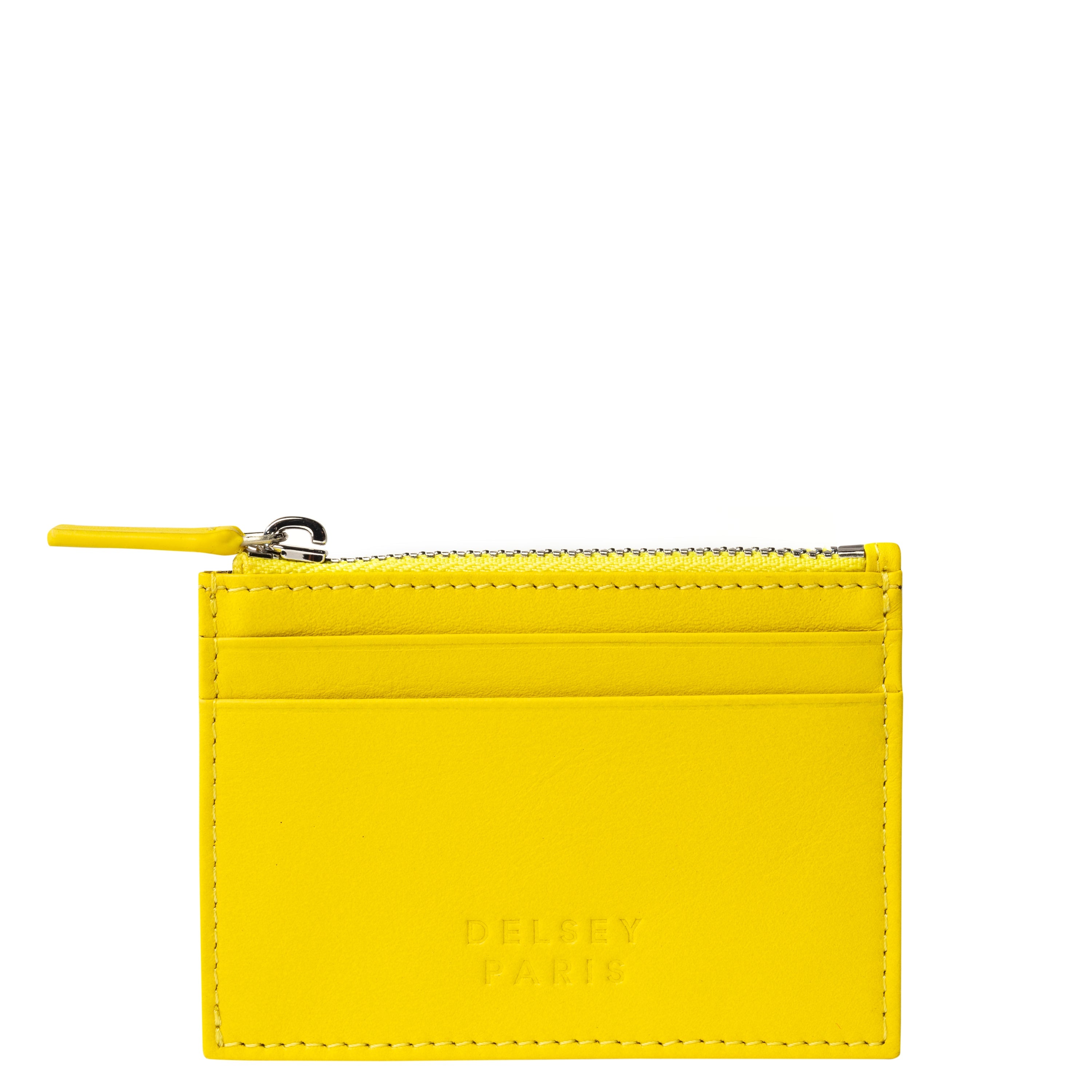 LE CUIR LISSE| Porte-Cartes JAUNE