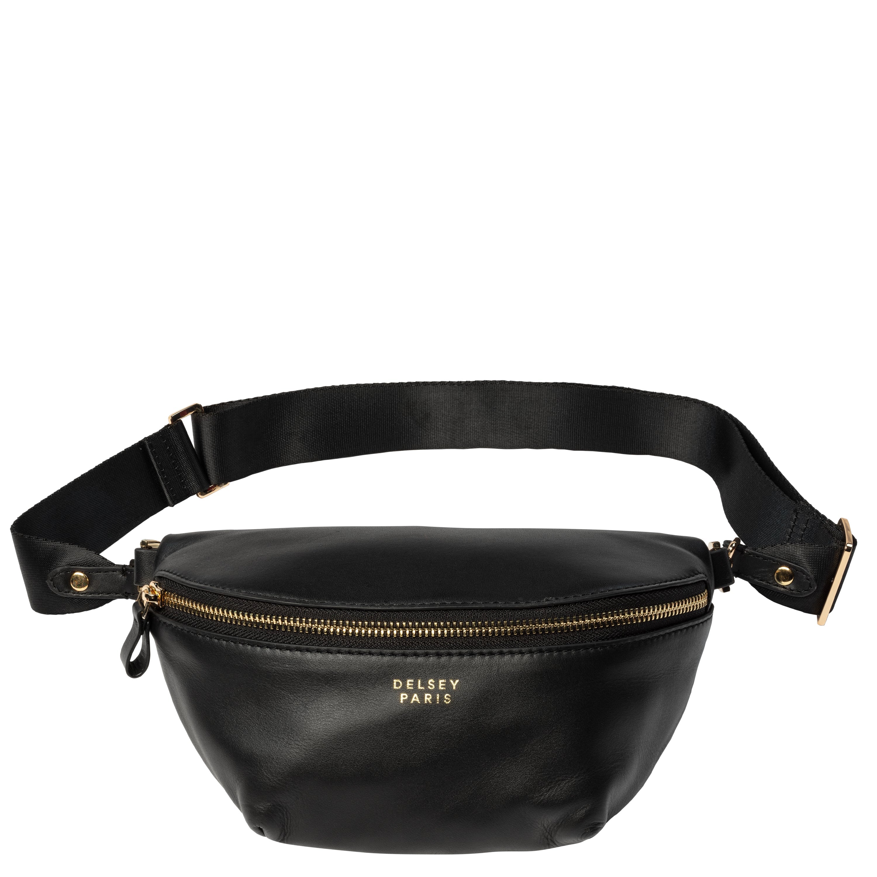 LE CUIR LISSE| Sac Banane NOIR