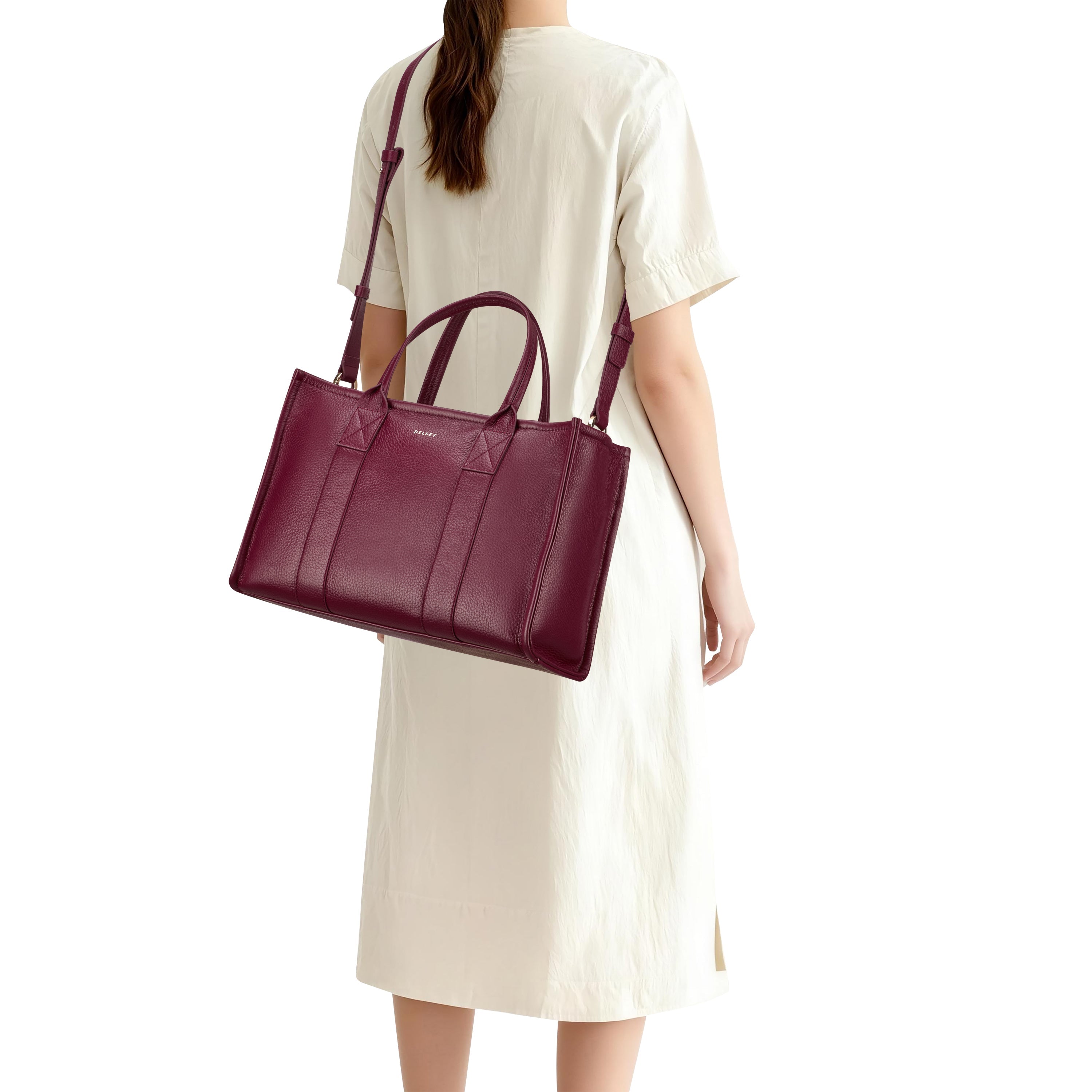 LE CUIR GRAINE| Hand Bag BURGUNDY