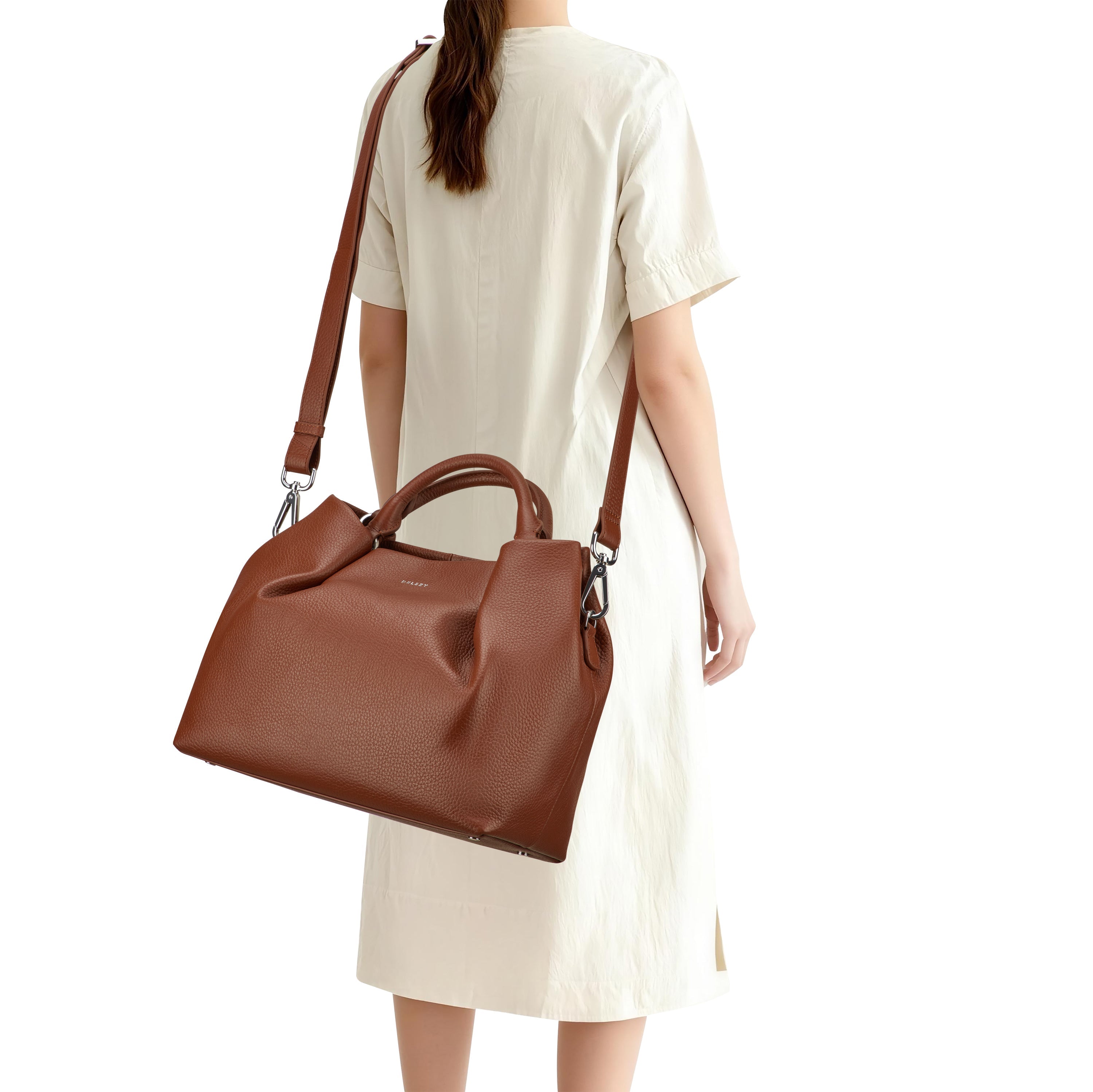 LE CUIR GRAINE| Hand Bag COGNAC