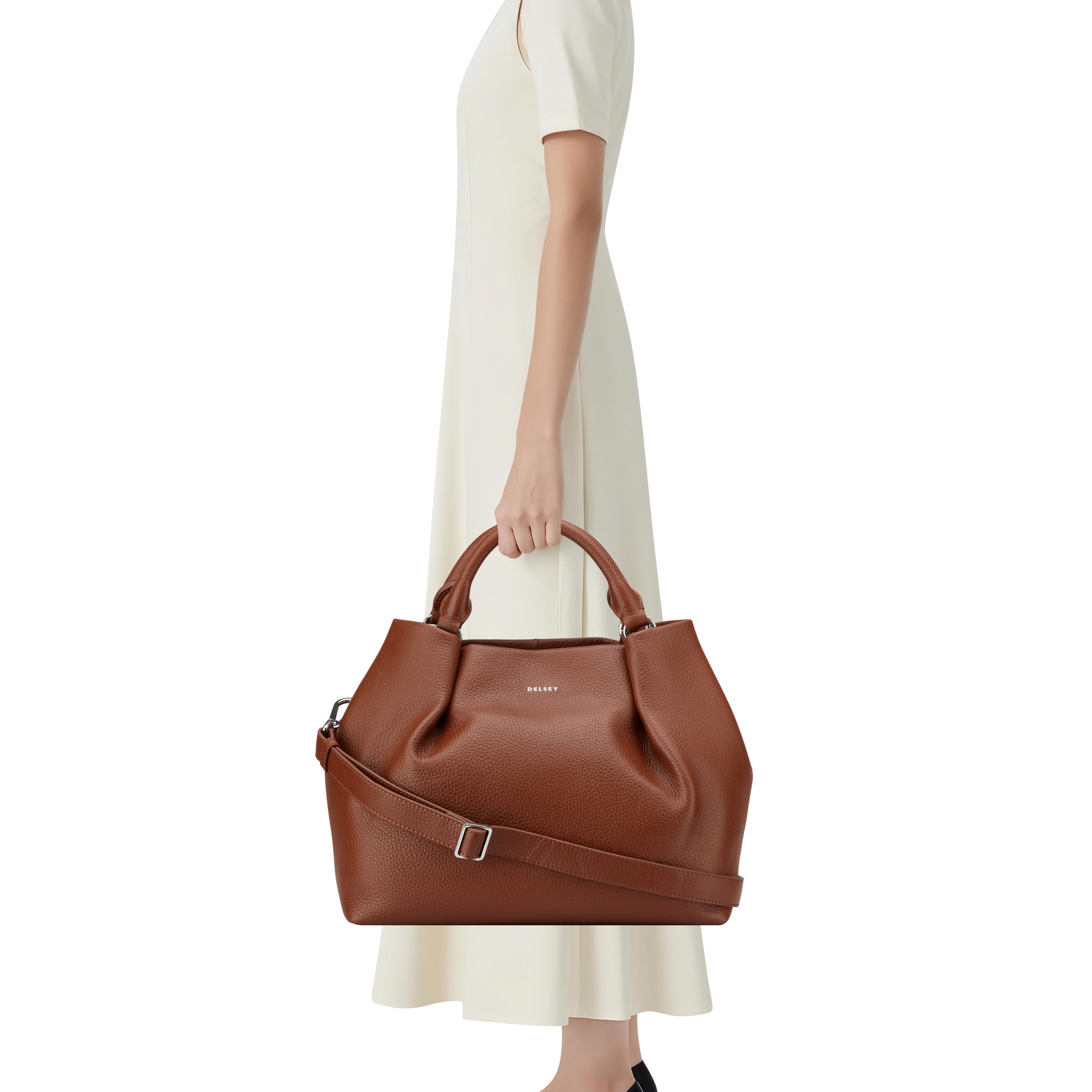 LE CUIR GRAINE| Hand Bag COGNAC