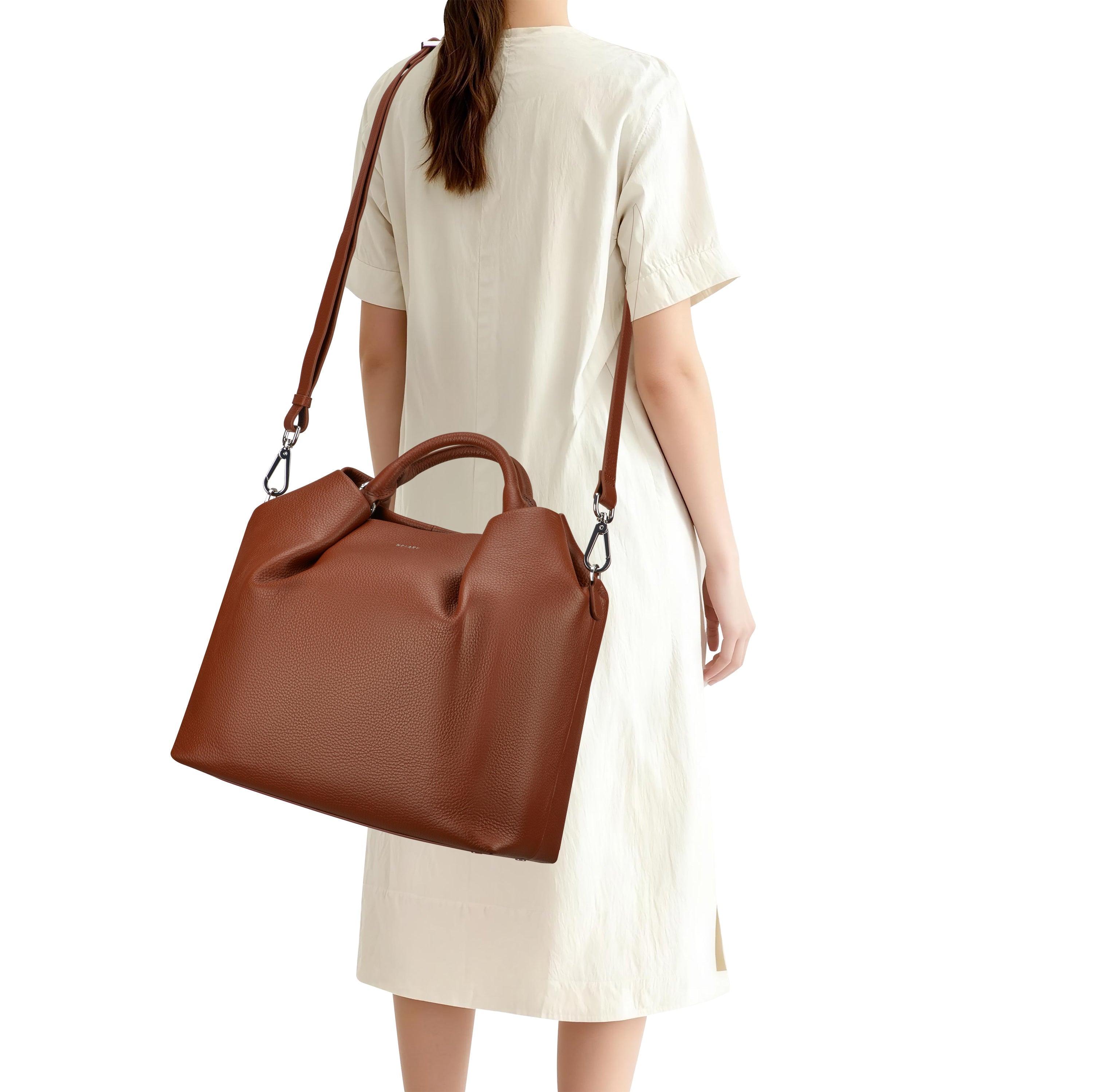 LE CUIR GRAINE| Hand Bag COGNAC