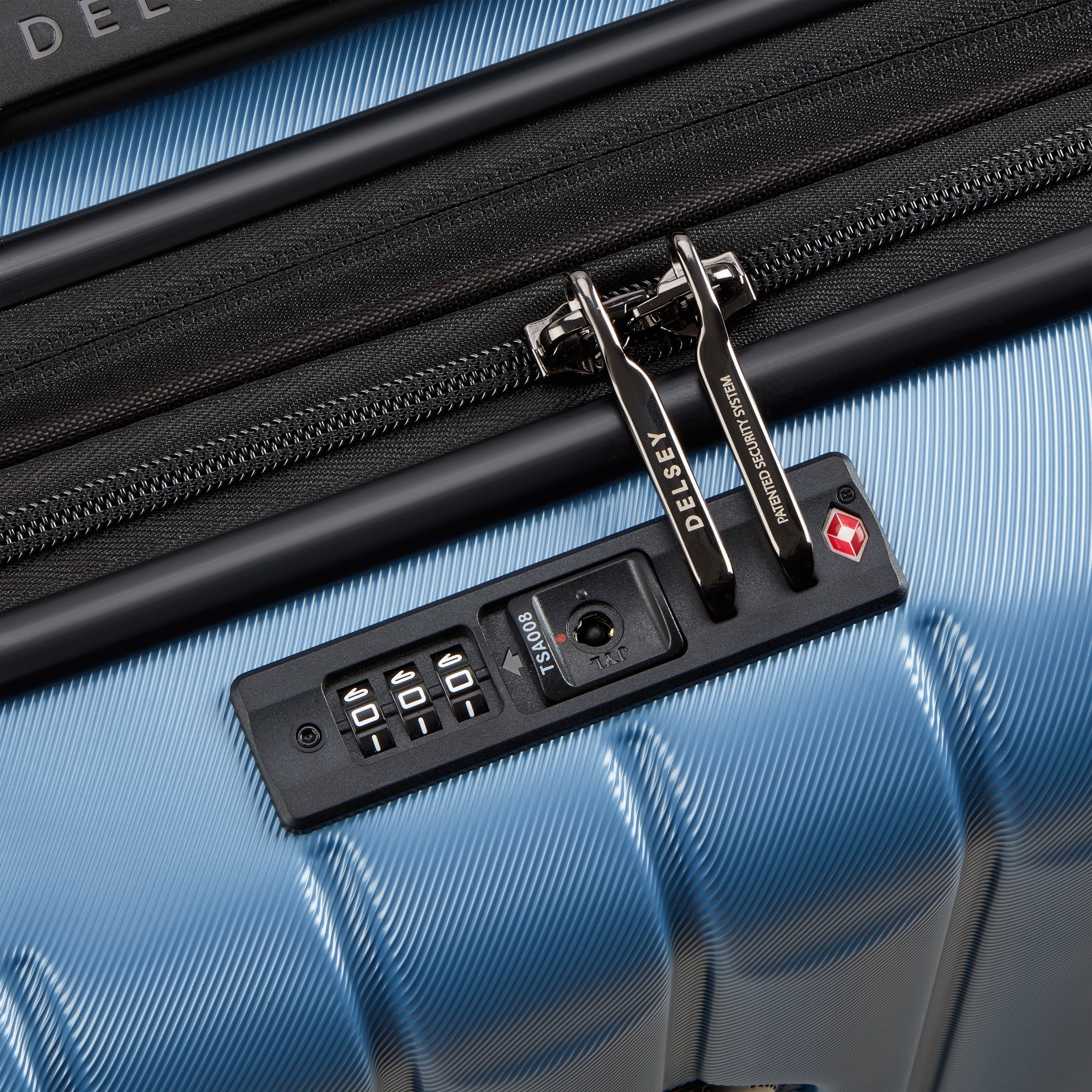 LONGITUDE| Valise Cabine Slim Extensible 55 CM BLEU