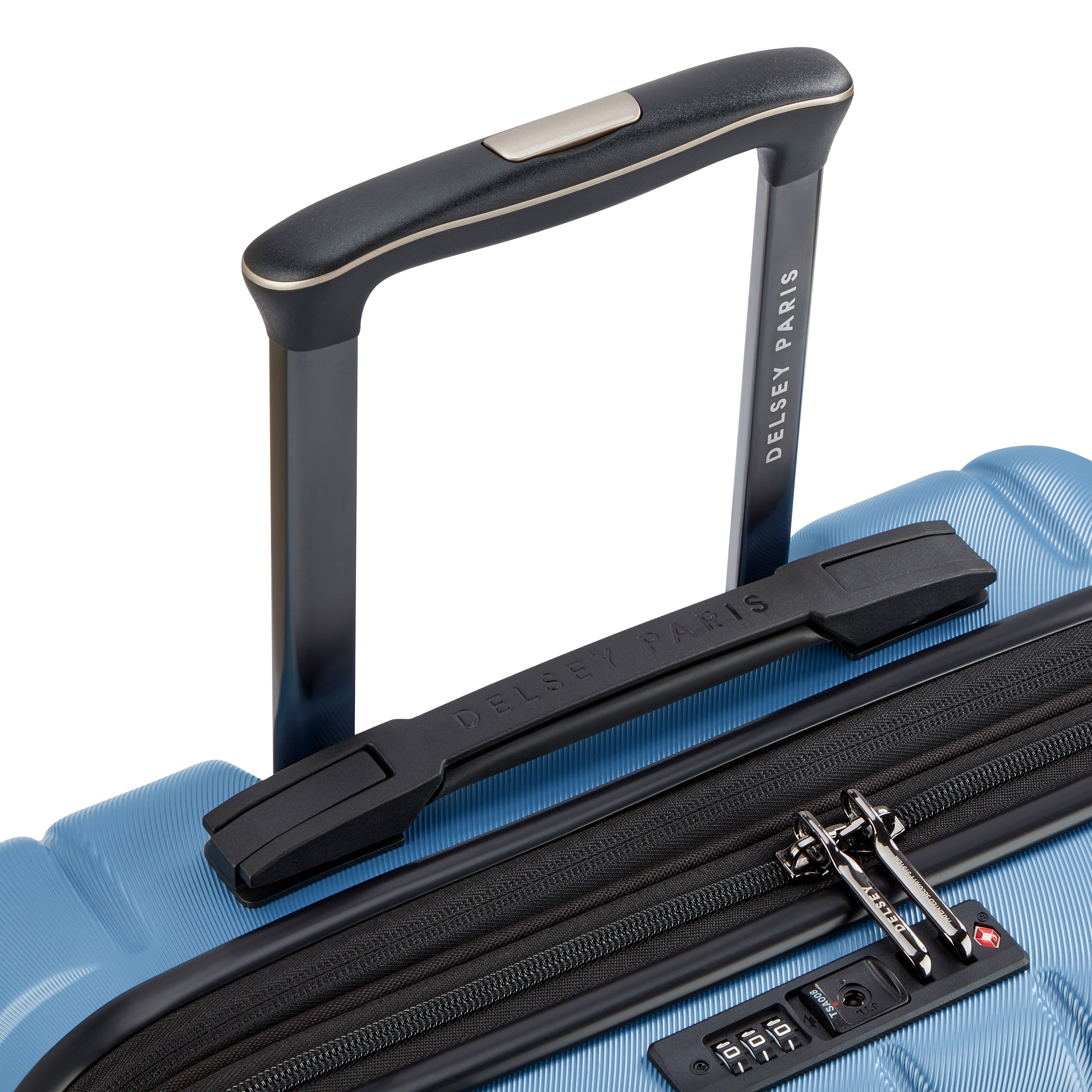 LONGITUDE| Valise Cabine Slim Extensible 55 CM BLEU