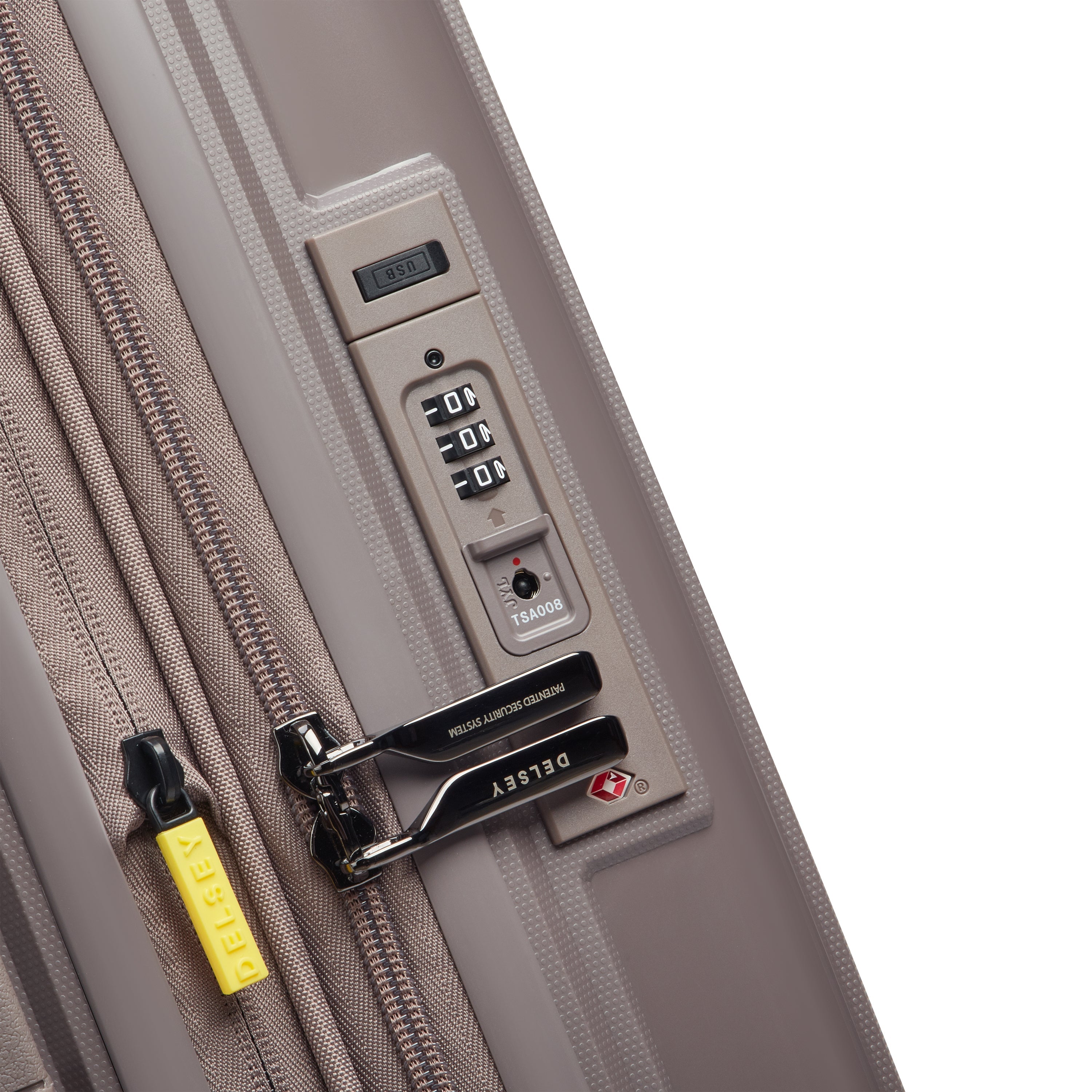 LUTECE| Suitcase Cabin slim Expandable 55 CM BROWN