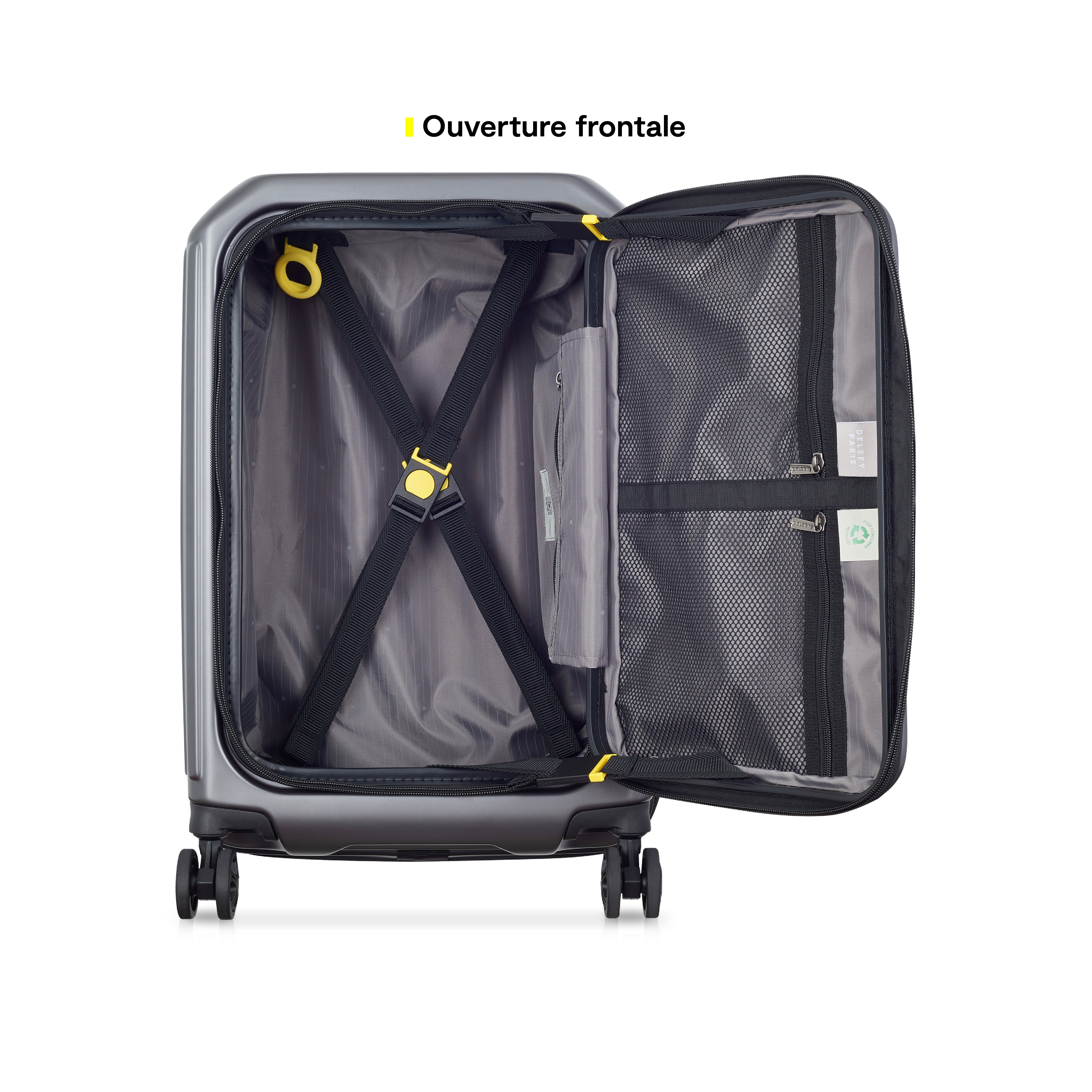 SECURITIME ZIP| Valise Cabine Extensible 55 CM ANTHRACITE