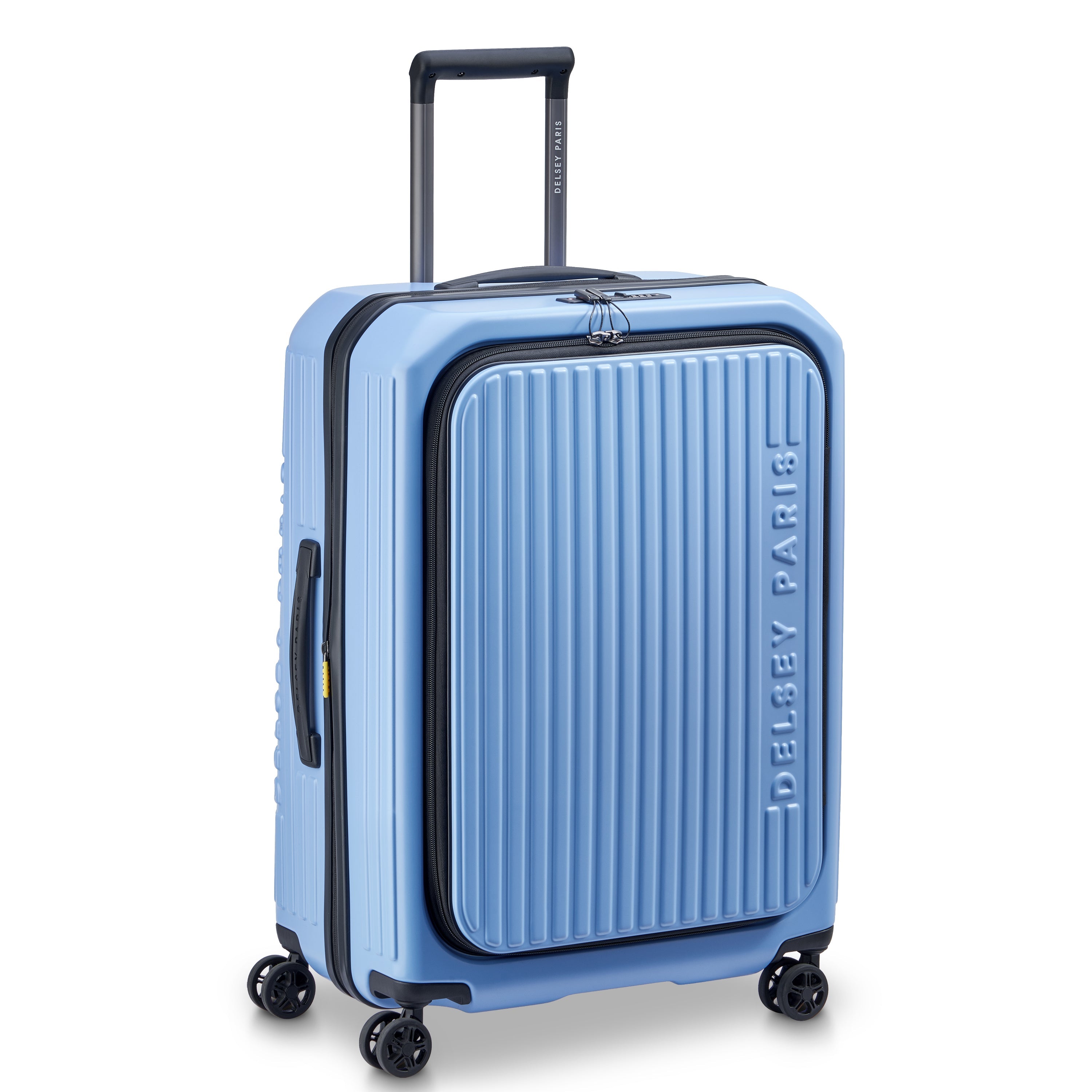SECURITIME ZIP| Valise Soute Extensible 65.5 CM LAVENDER BLEU