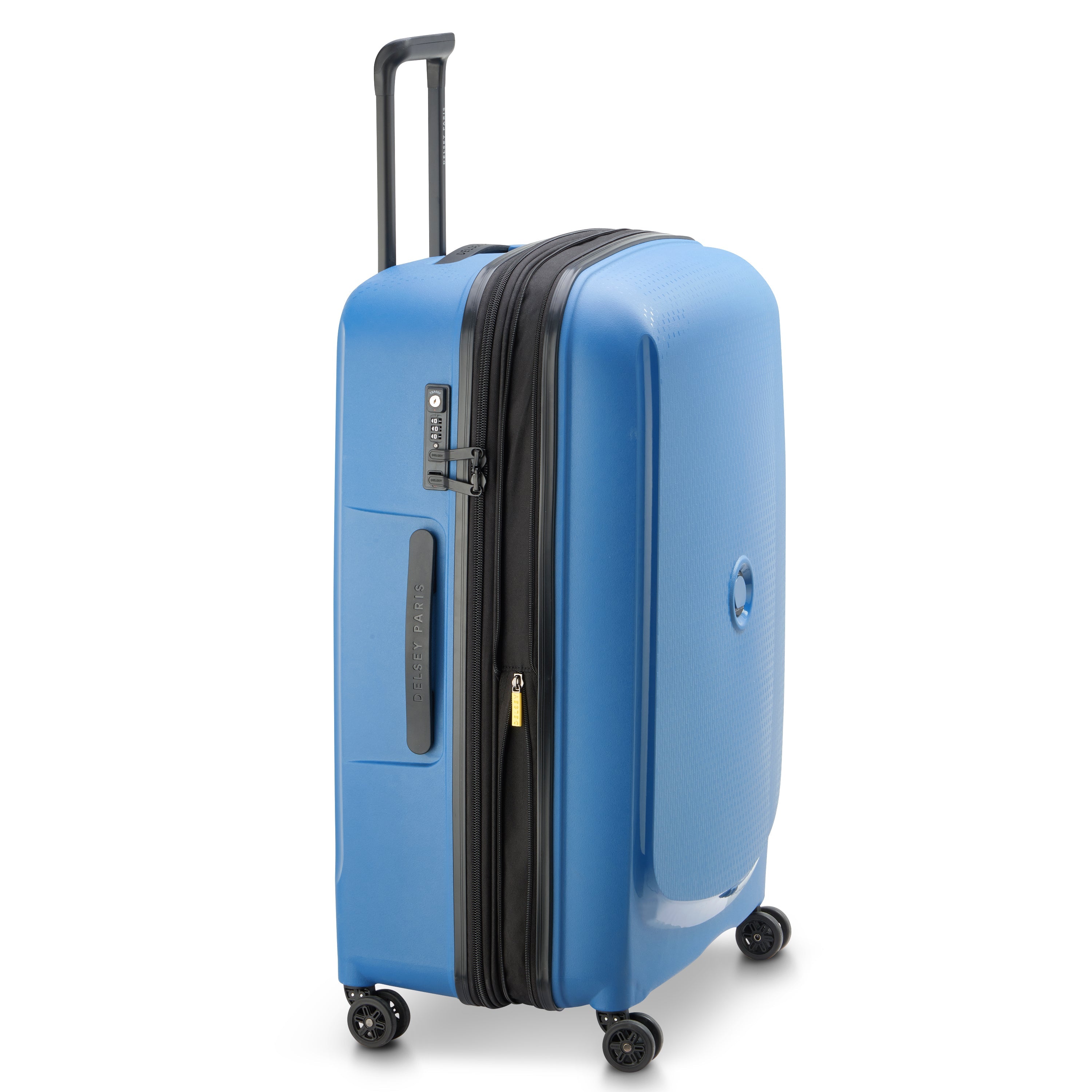 BELMONT PLUS| Valigia Check-In Espandibile 76 CM BLU ZINCO