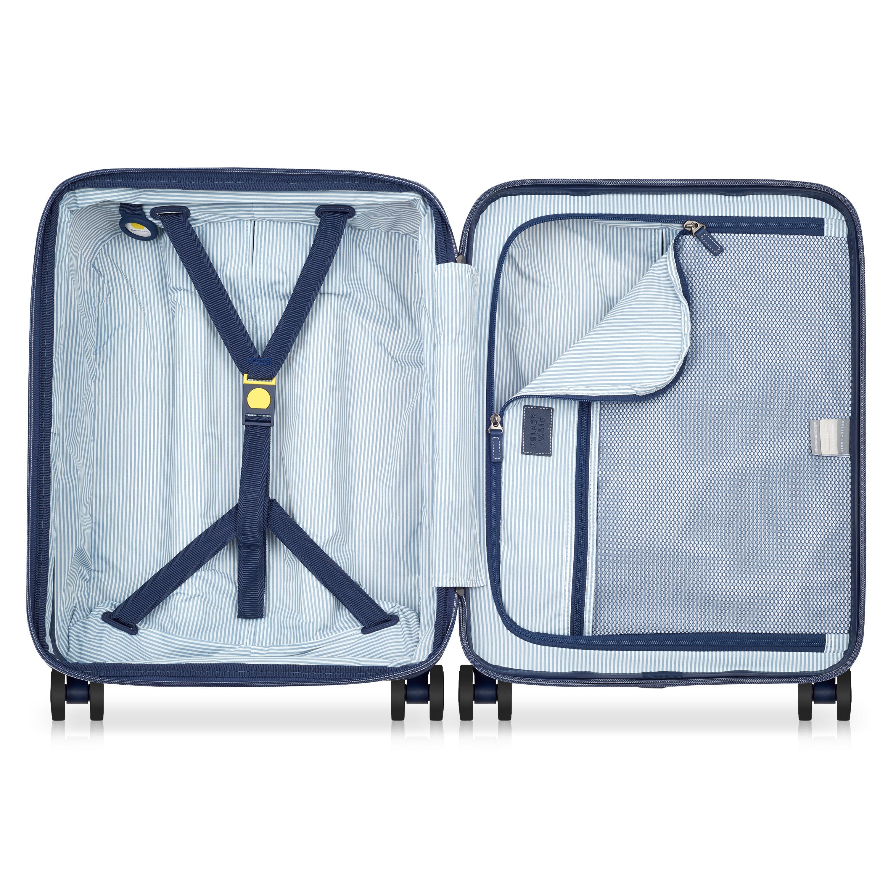 CADENCE| Valigia Cabina slim Espandibile 54.5 CM IVORY/NAVY