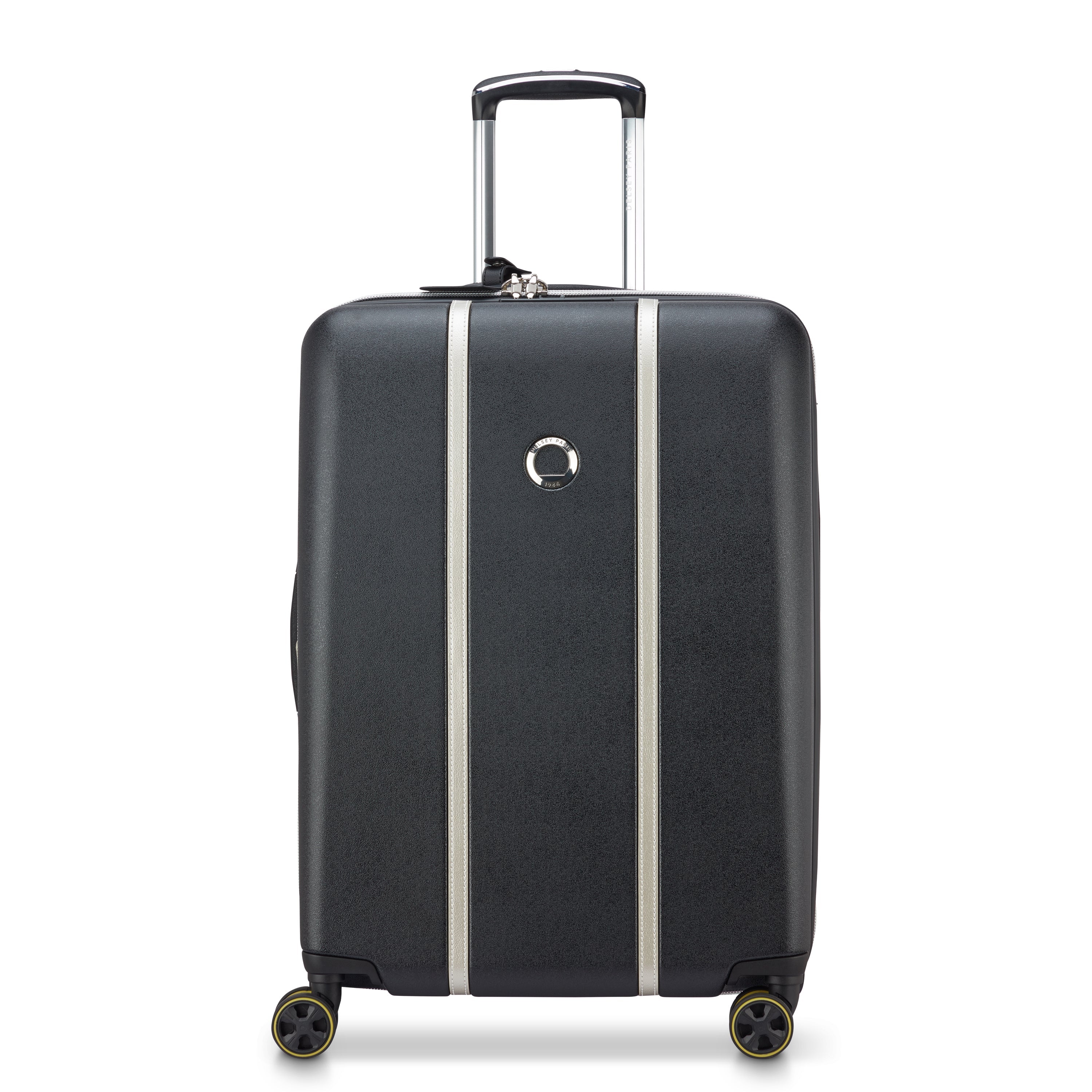 CADENCE| Koffer Aufgabegepäck Erweiterbar 66 CM SCHWARZ/SILBER