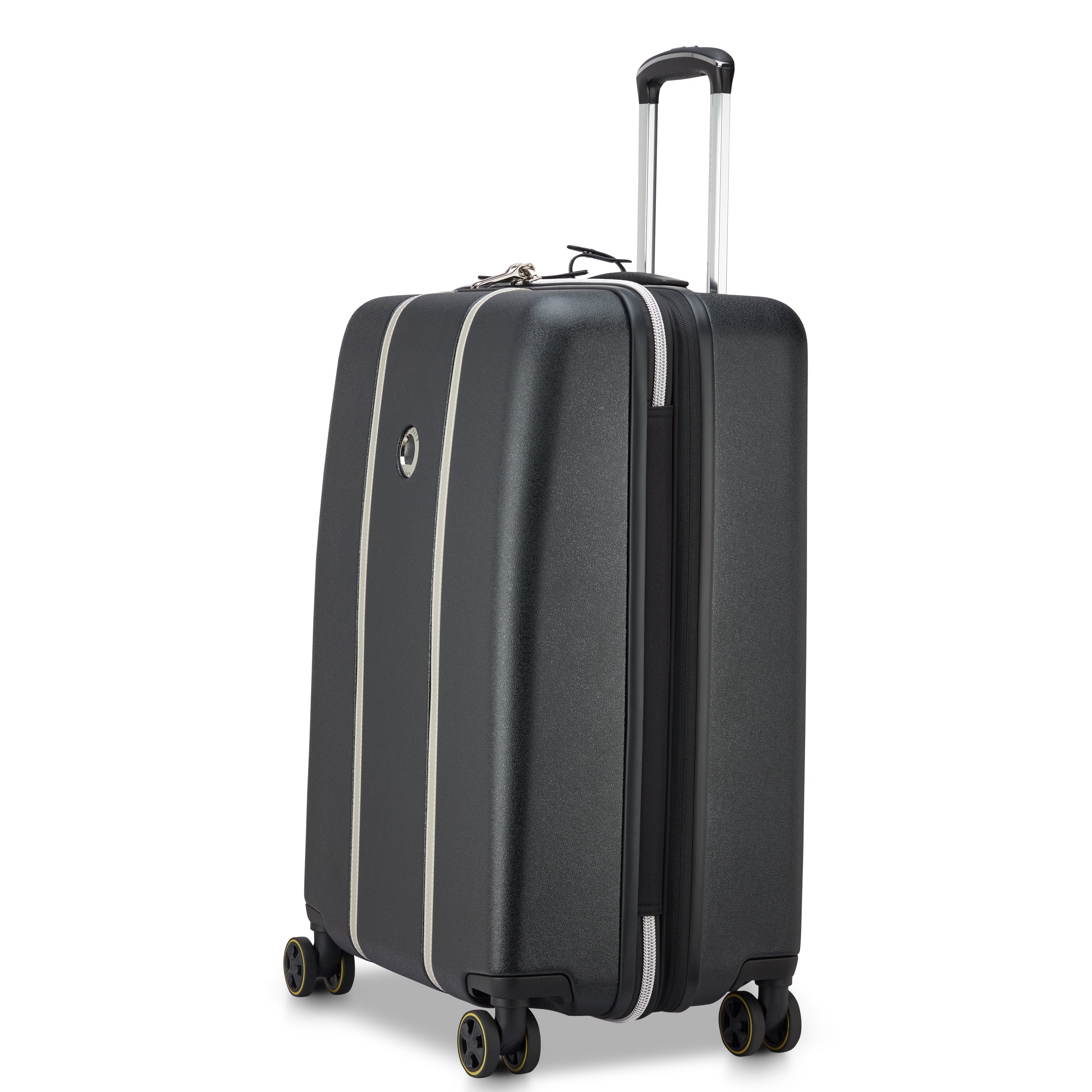 CADENCE| Koffer Aufgabegepäck Erweiterbar 66 CM SCHWARZ/SILBER