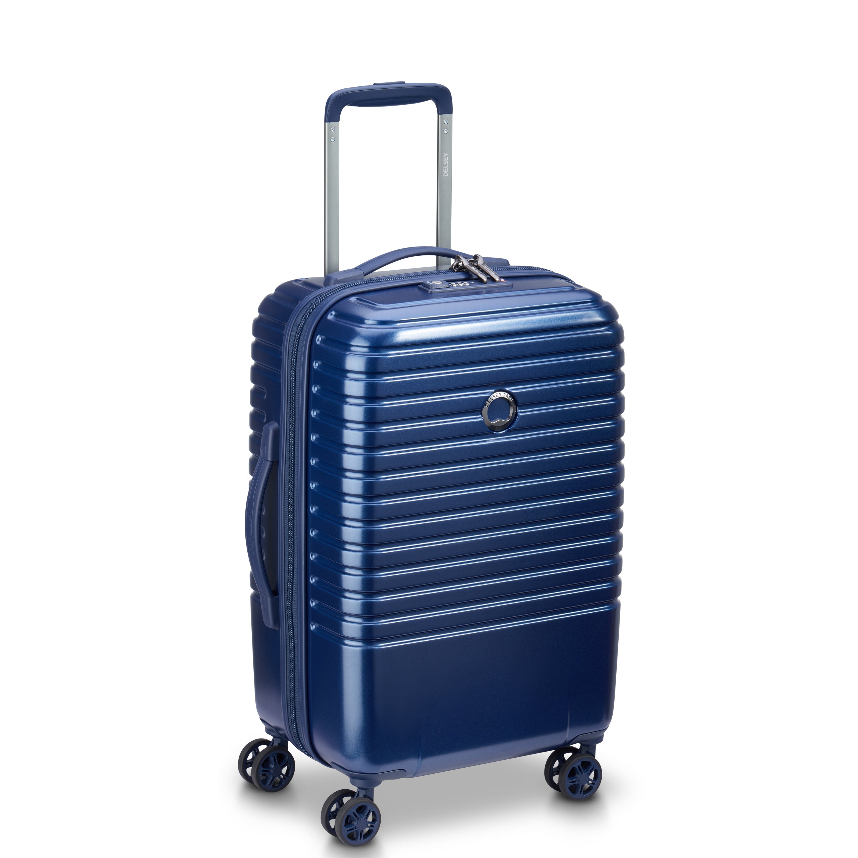 CAUMARTIN PLUS| Trolley Cabina Espandibile 55 CM BLU ACCIAIO