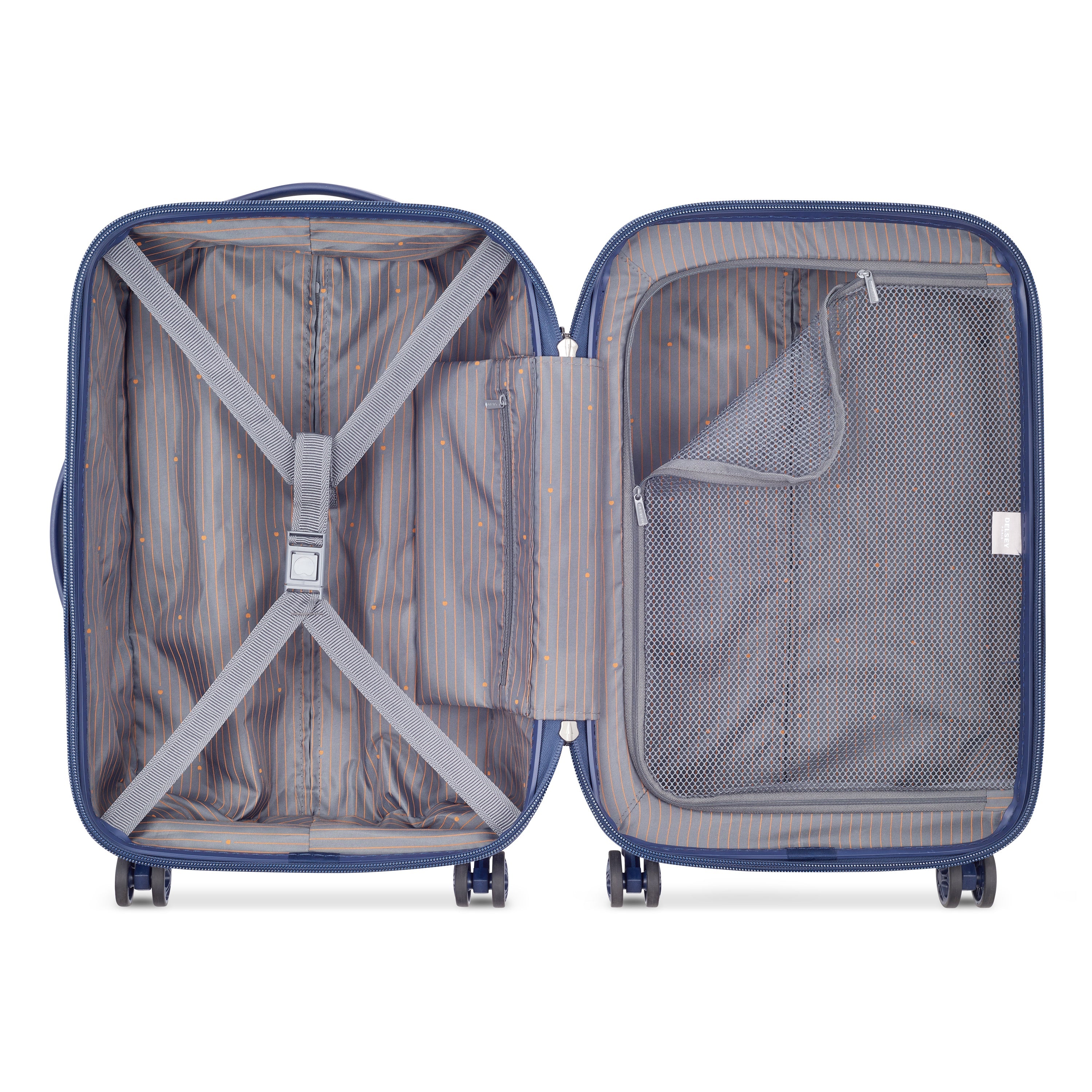 CAUMARTIN PLUS| Trolley Cabina Espandibile 55 CM BLU ACCIAIO