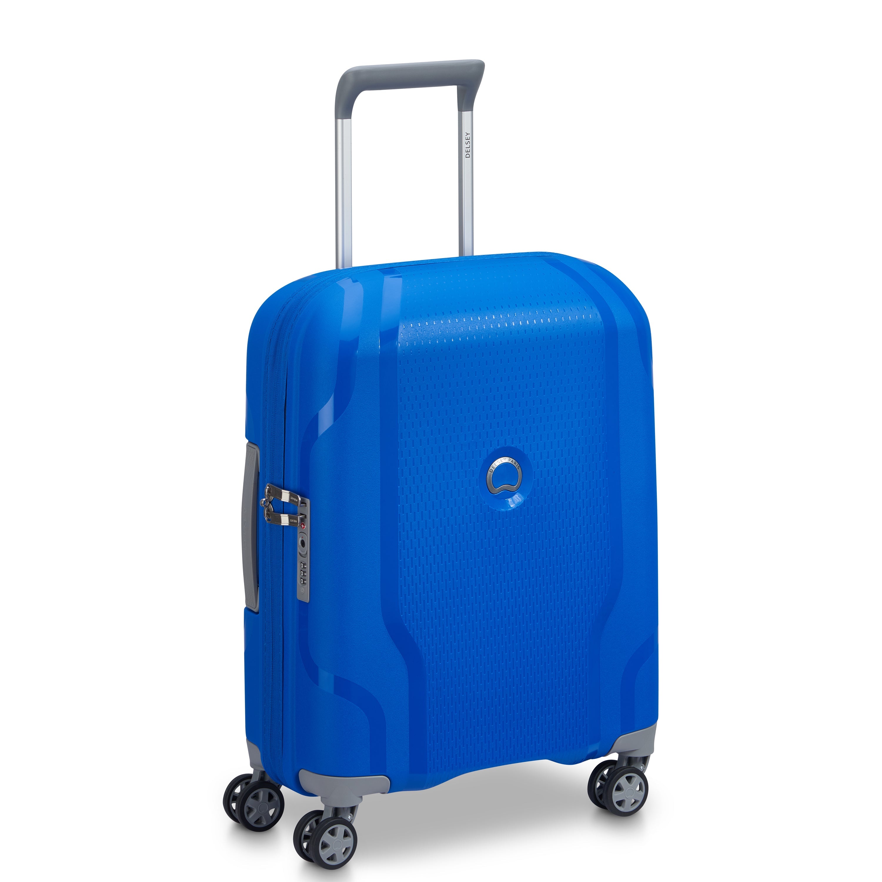 CLAVEL| Koffer Cabine slim 55 CM ELEKTRISCH BLAUW