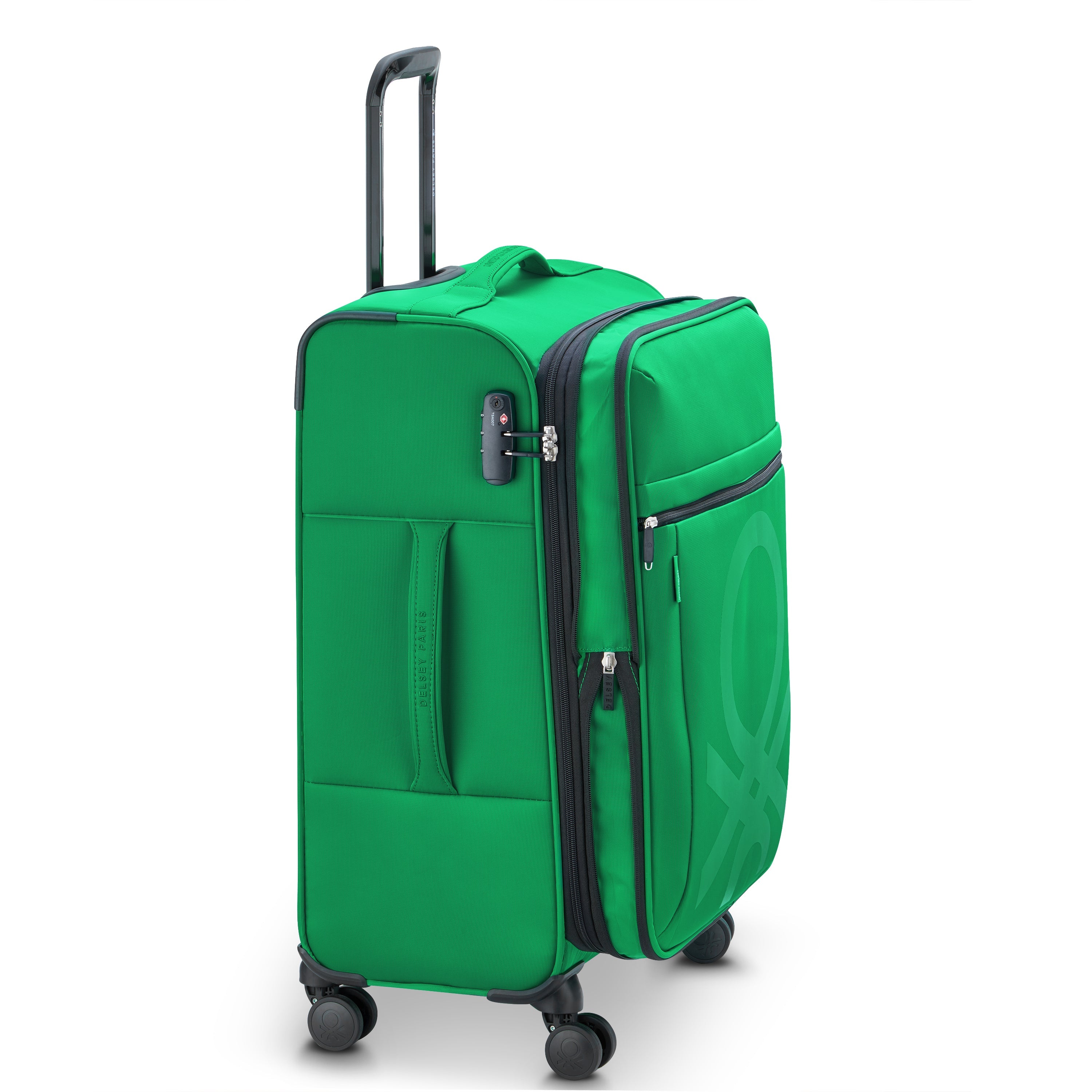 COLOR BLOCK| Koffer Aufgabegepäck Erweiterbar 66.5 CM GRÜN