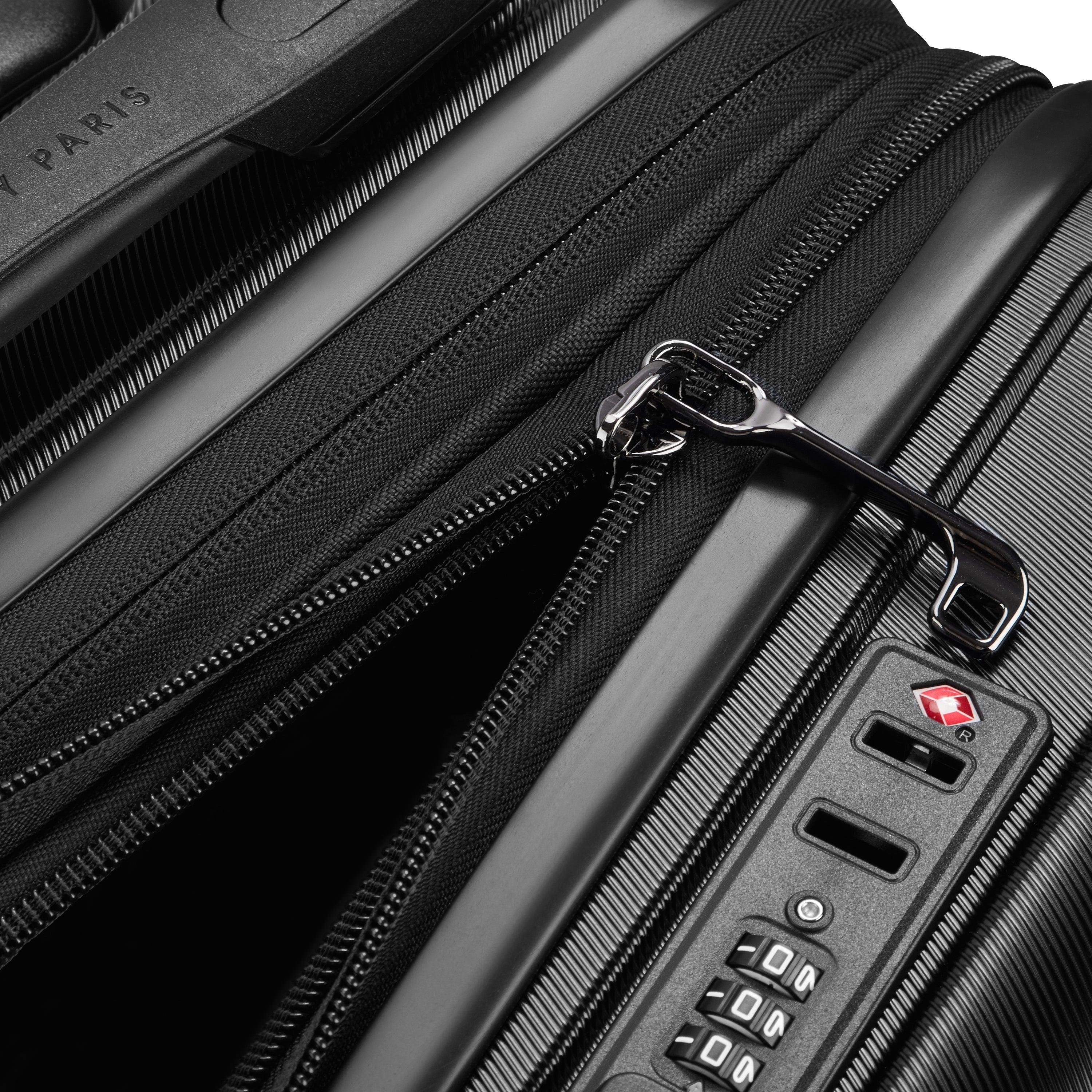 ELEGANCE| Koffer Cabine Uitbreidbaar 55 CM ZWART