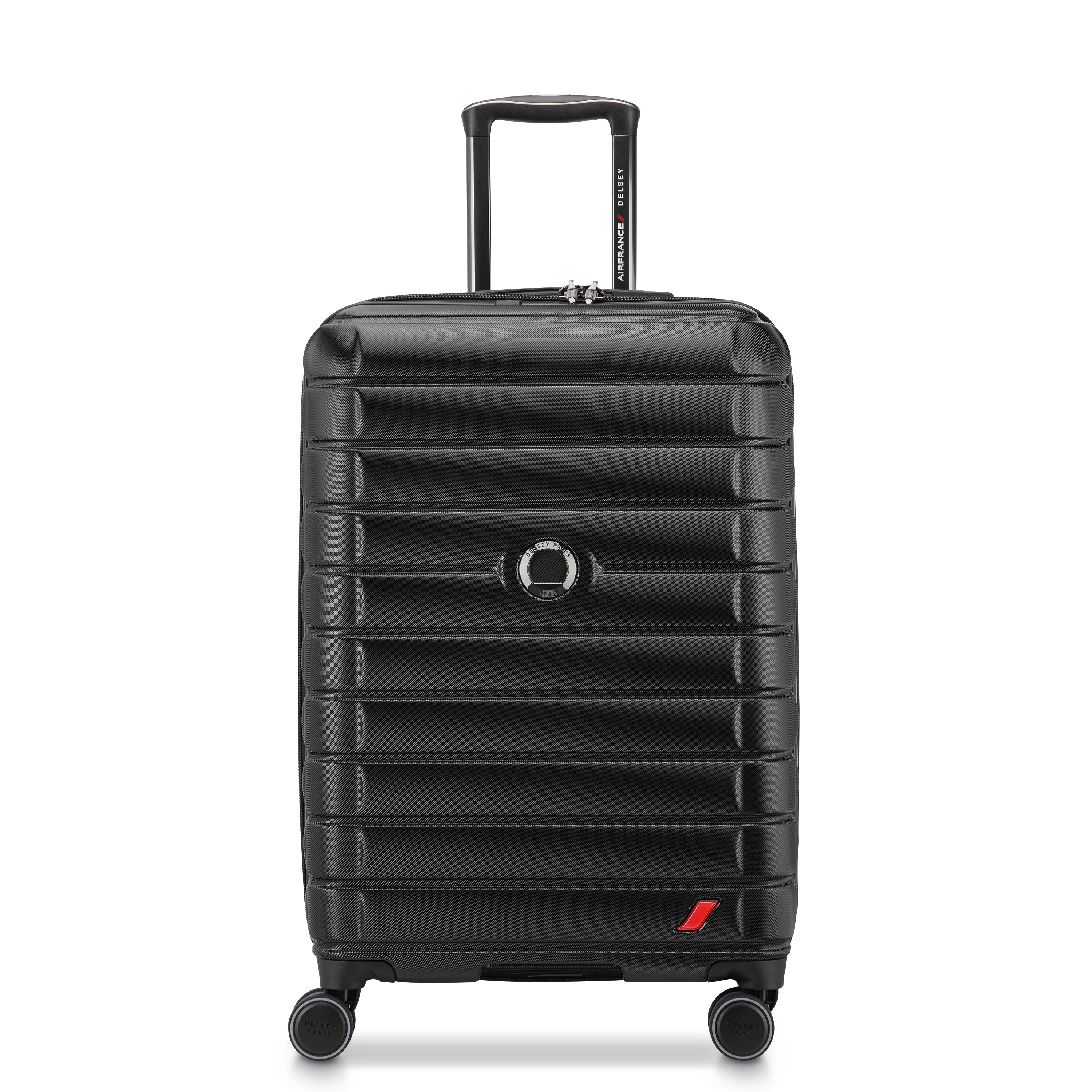 ELEGANCE| Koffer Aufgabe Erweiterbar 66 CM SCHWARZ