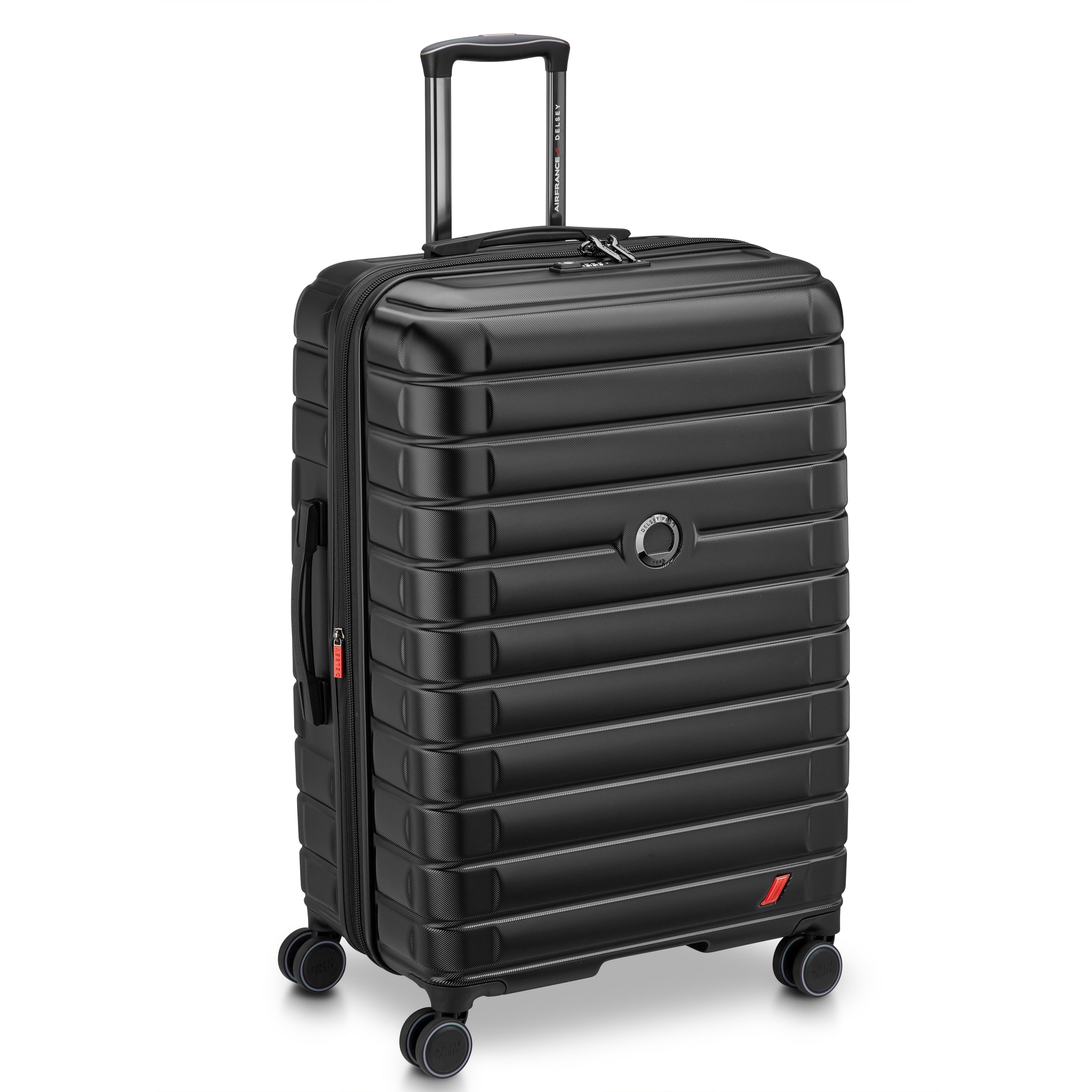 ELEGANCE| Koffer Aufgabe Erweiterbar 75,5 CM SCHWARZ