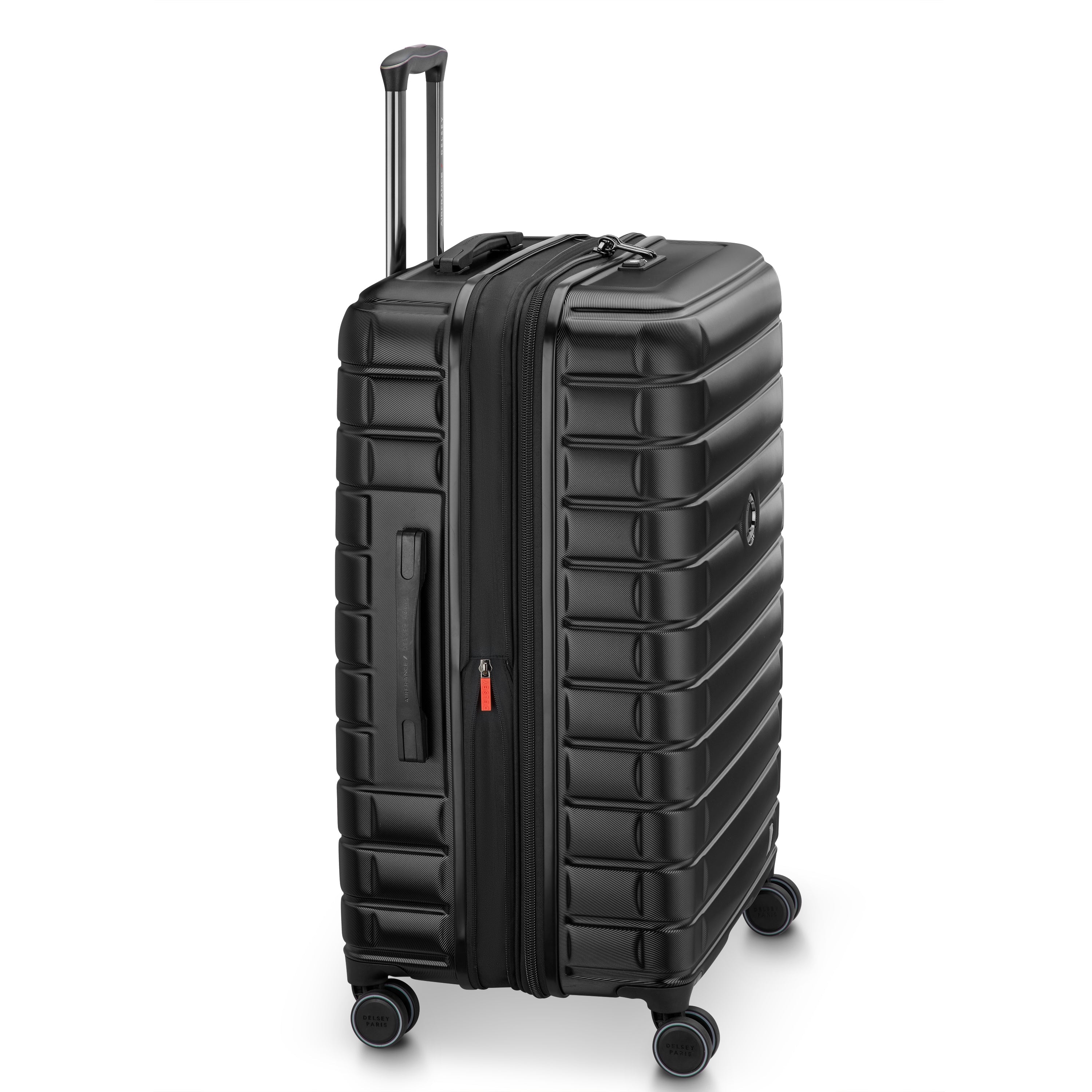 ELEGANCE| Koffer Aufgabe Erweiterbar 75,5 CM SCHWARZ