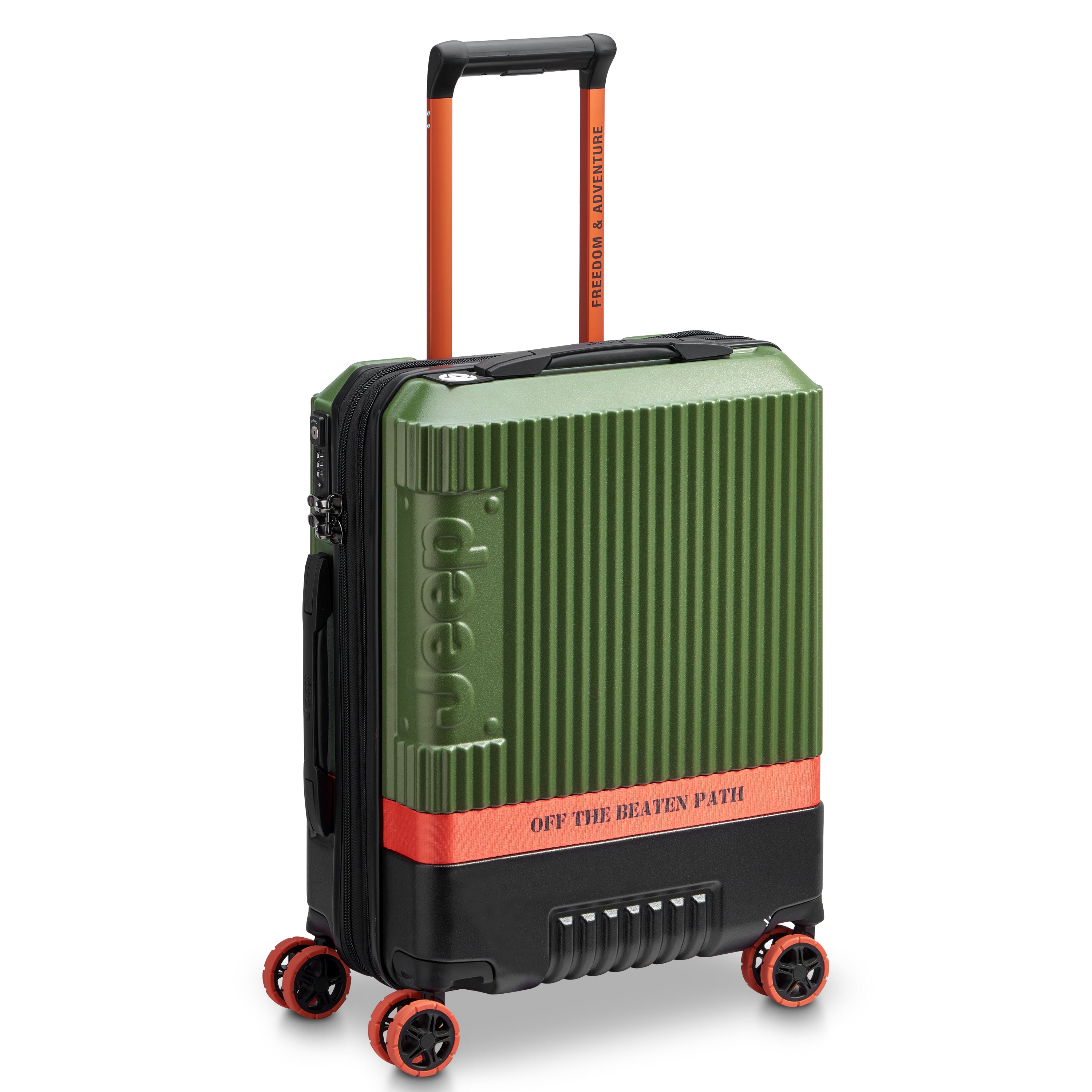 JH001A| Suitcase Cabin slim Expandable 55 CM GREEN