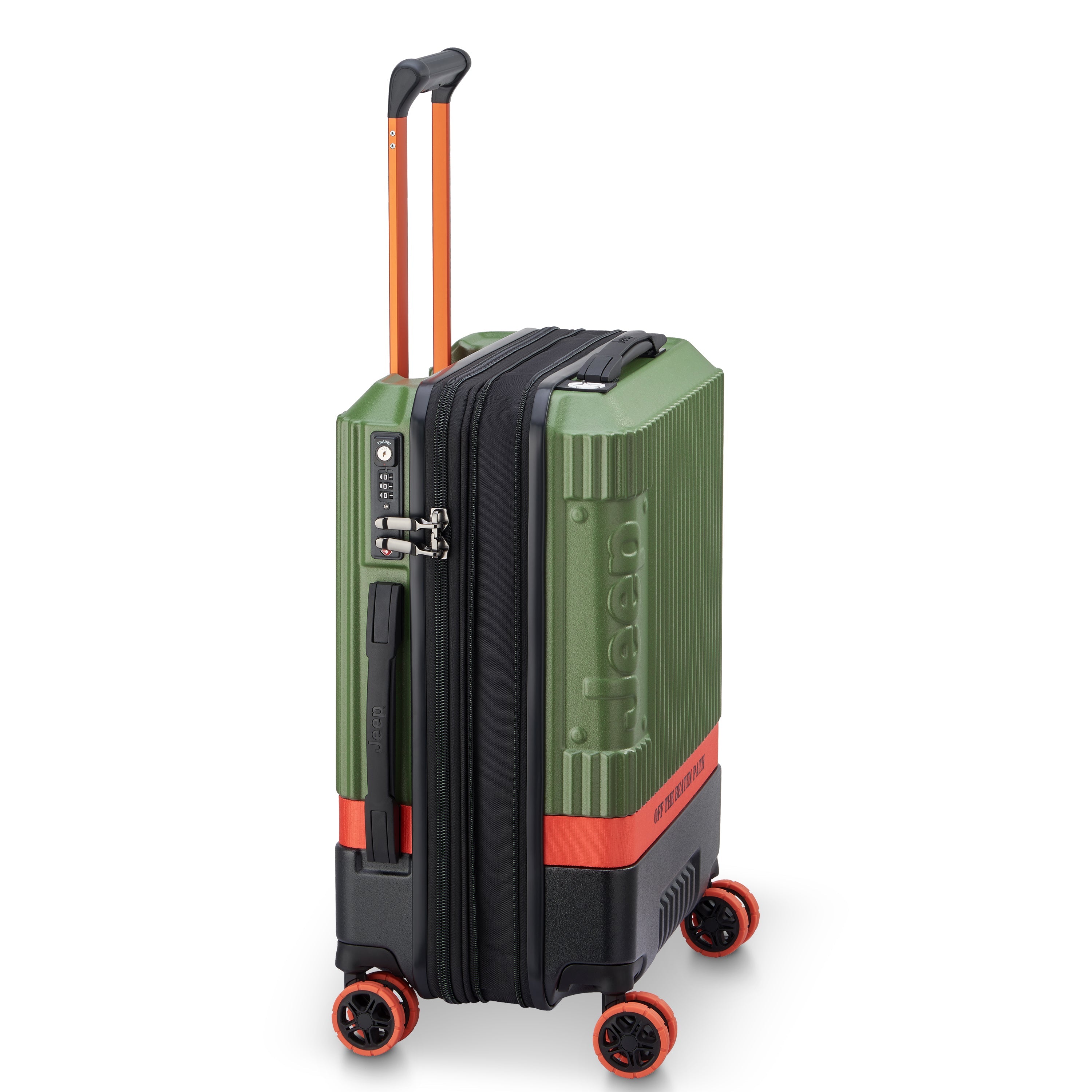 JH001A| Suitcase Cabin slim Expandable 55 CM GREEN