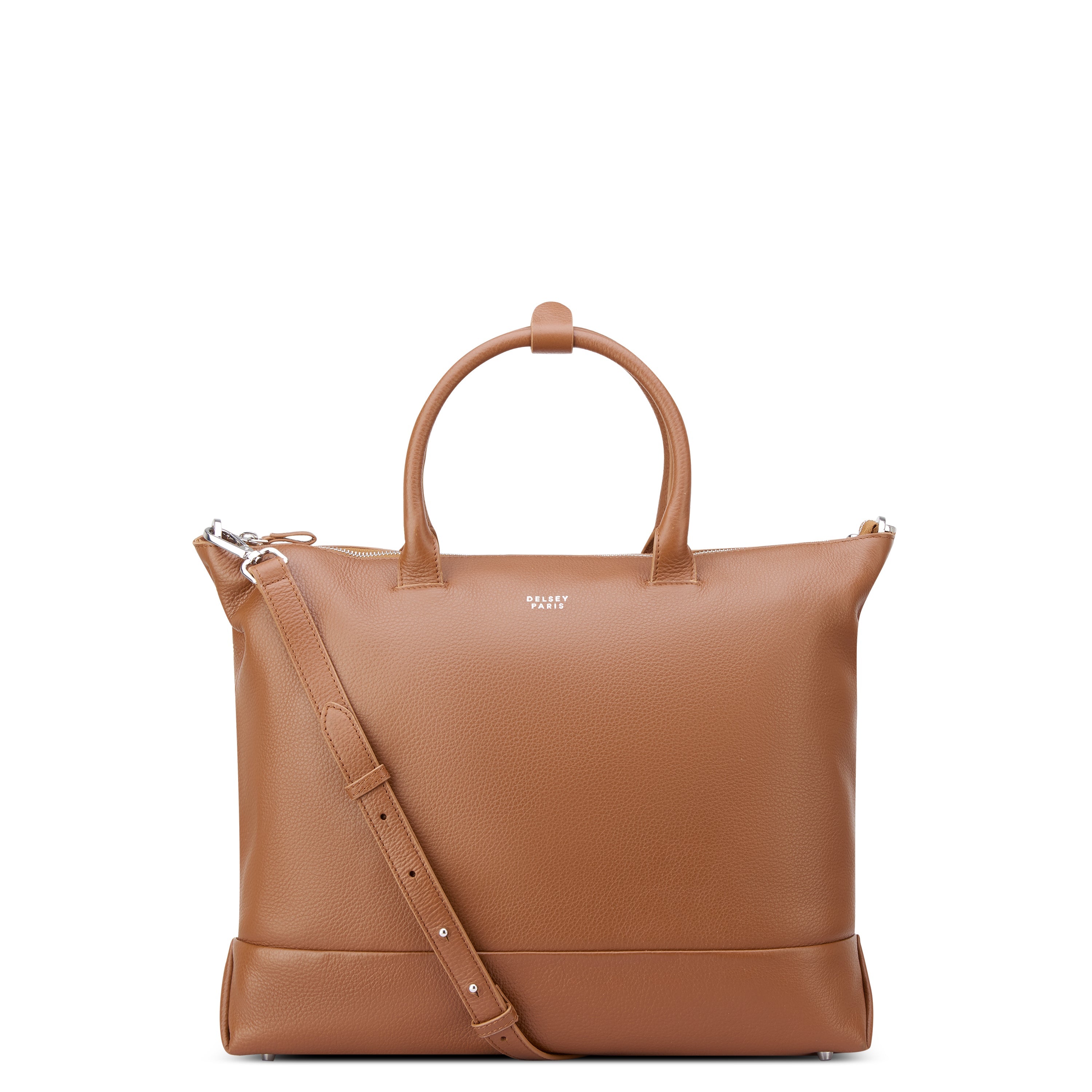 LE CUIR GRAINE| Tote Bag 34 CM COGNAC