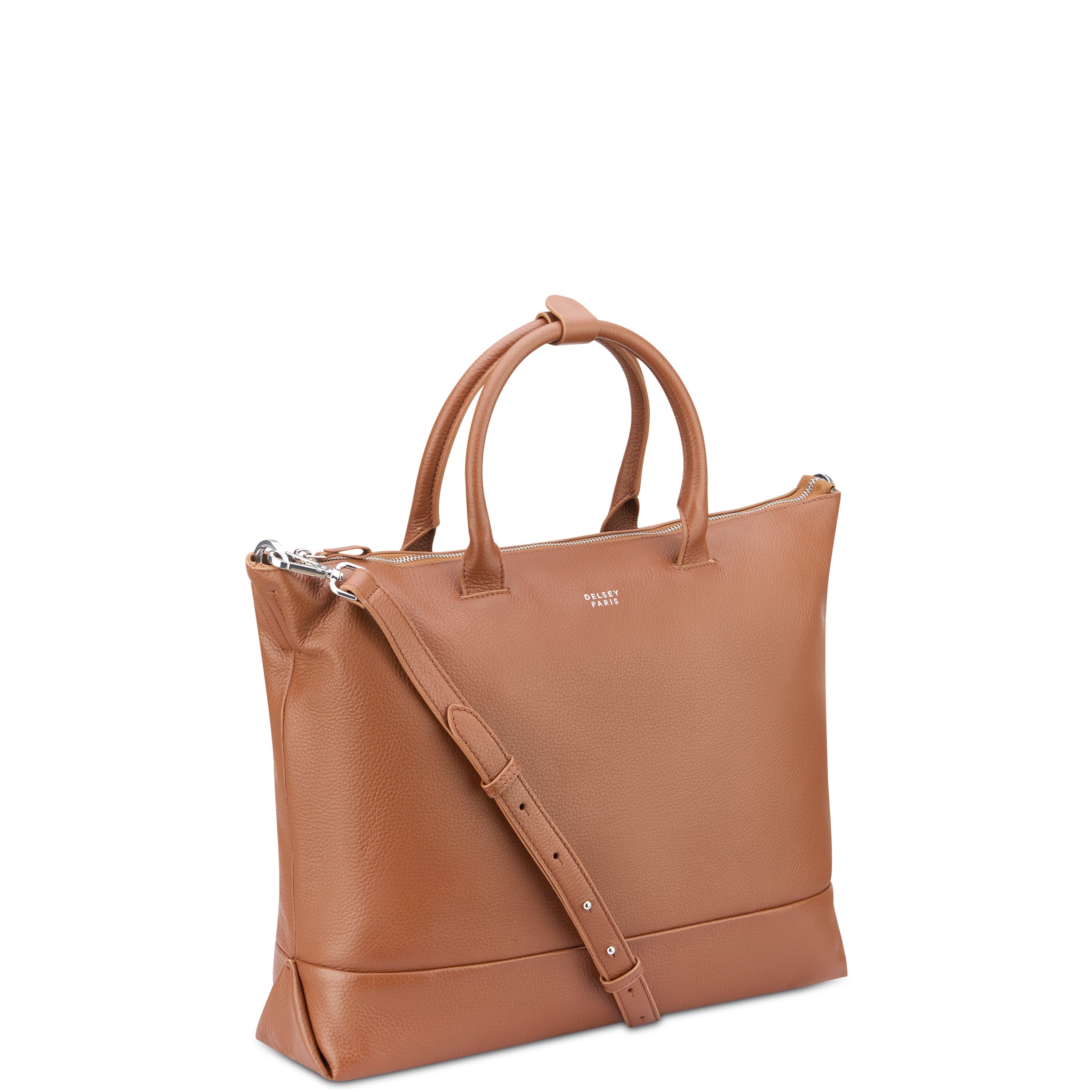 LE CUIR GRAINE| Tote Bag 34 CM COGNAC