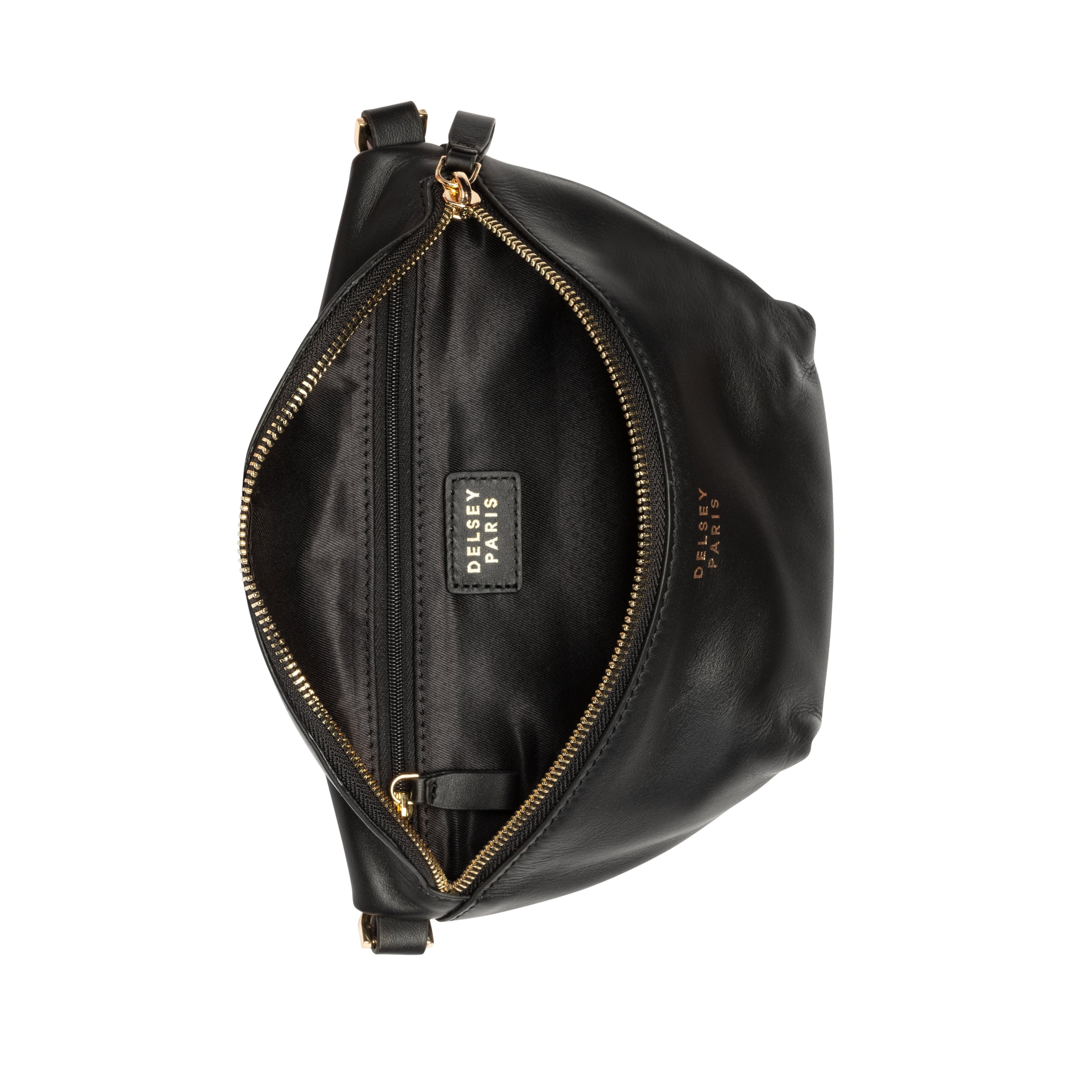 LE CUIR LISSE| Sac Banane NOIR