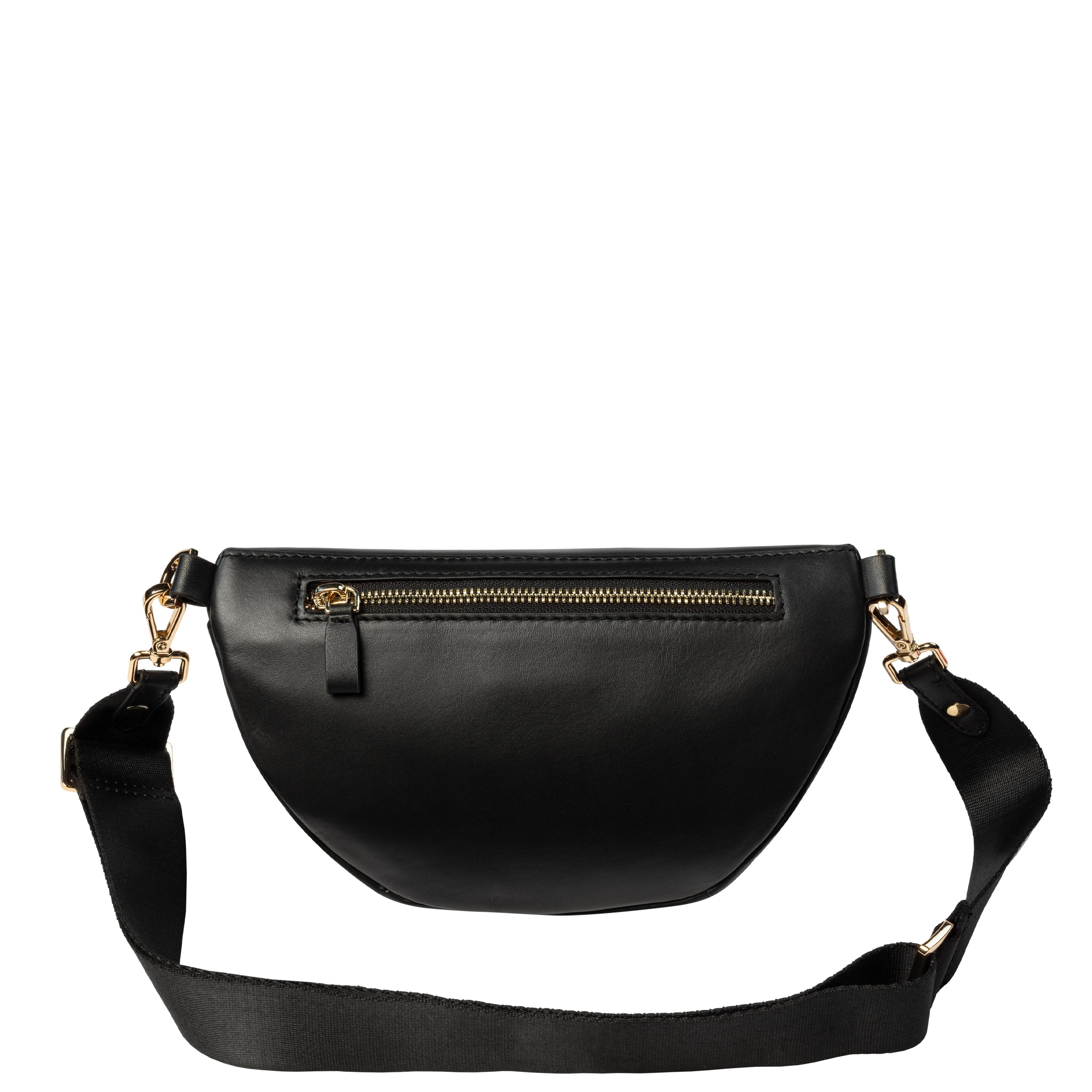 LE CUIR LISSE| Sac Banane NOIR