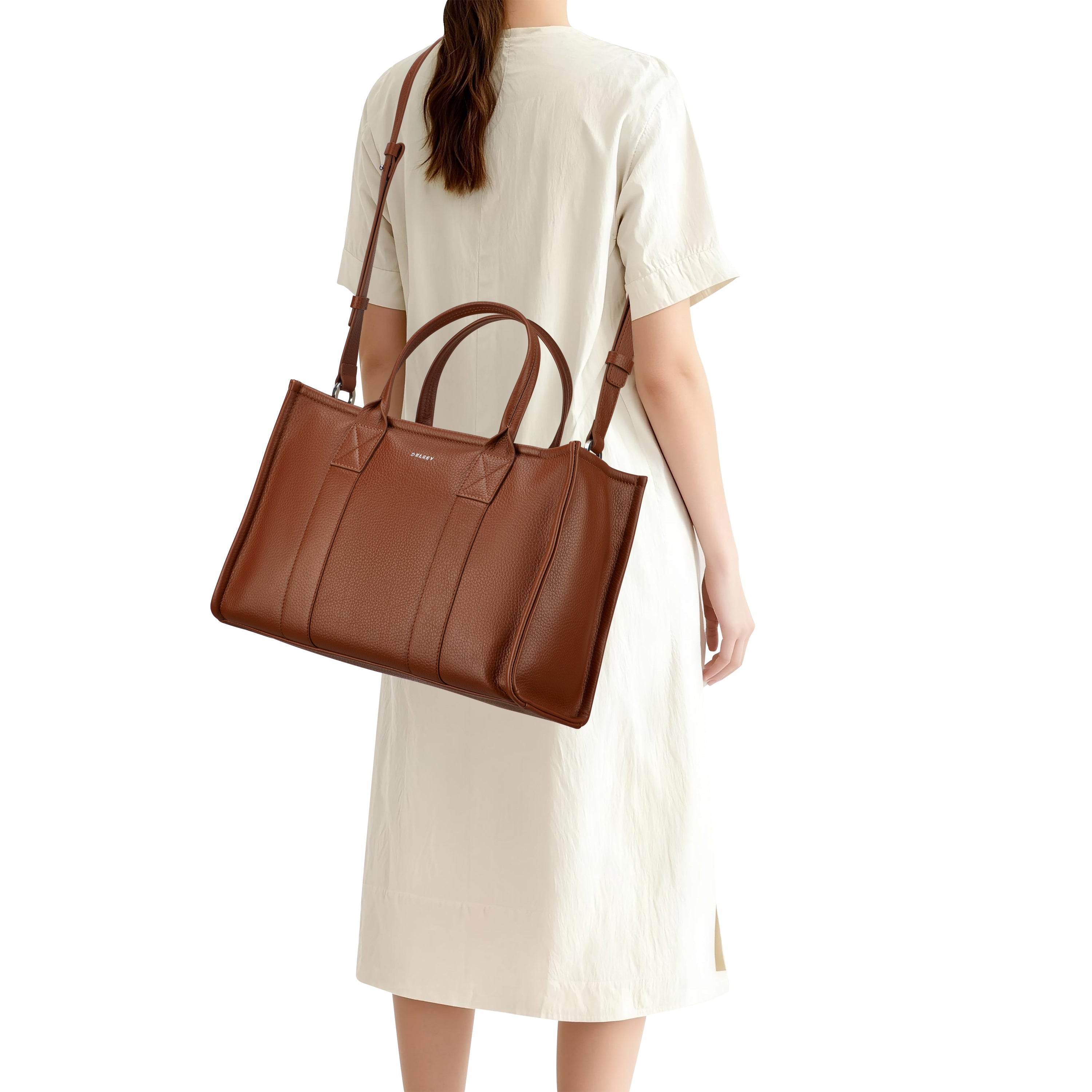 LE CUIR GRAINE| Handtasche COGNAC