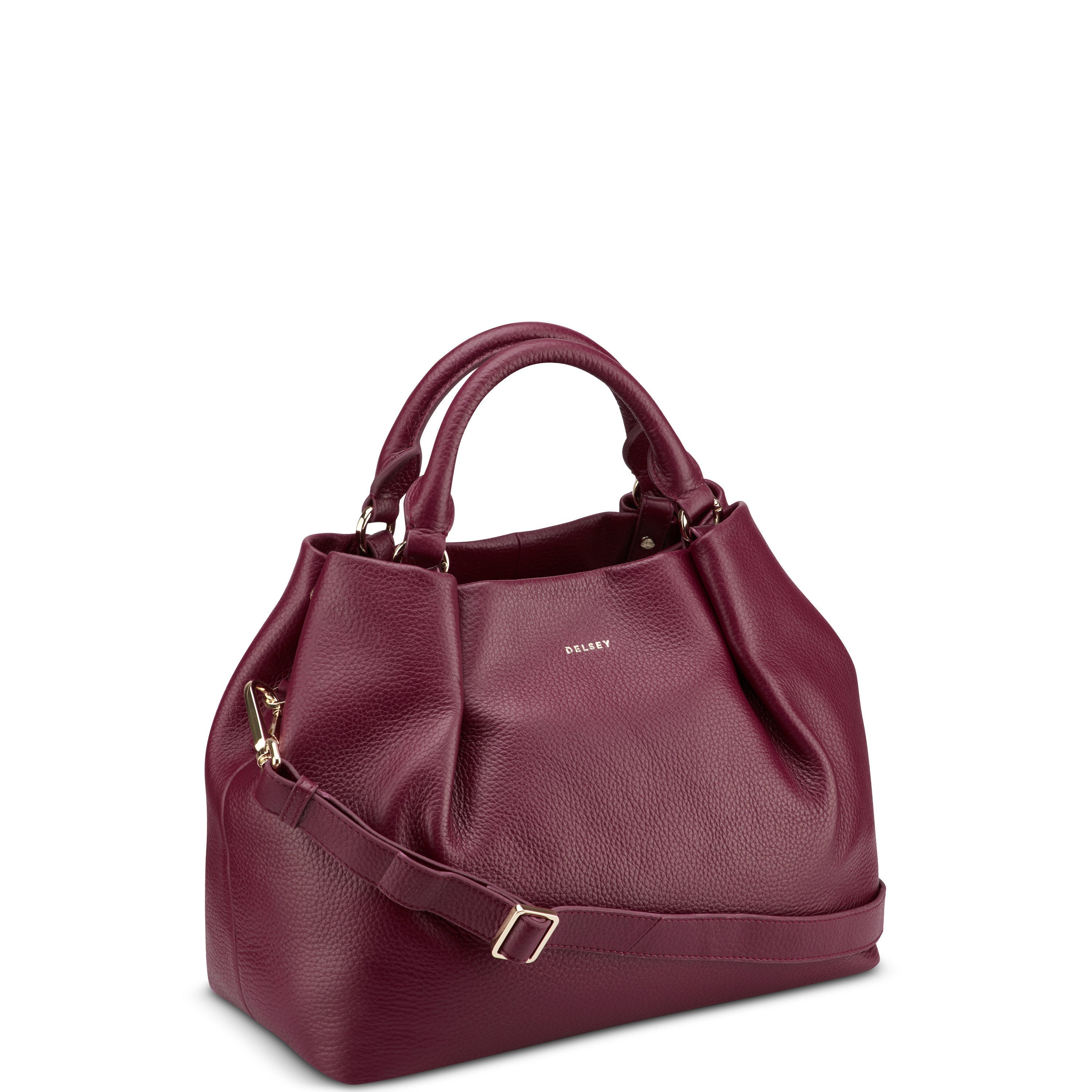 LE CUIR GRAINE| Handtasche BURGUNDERROT
