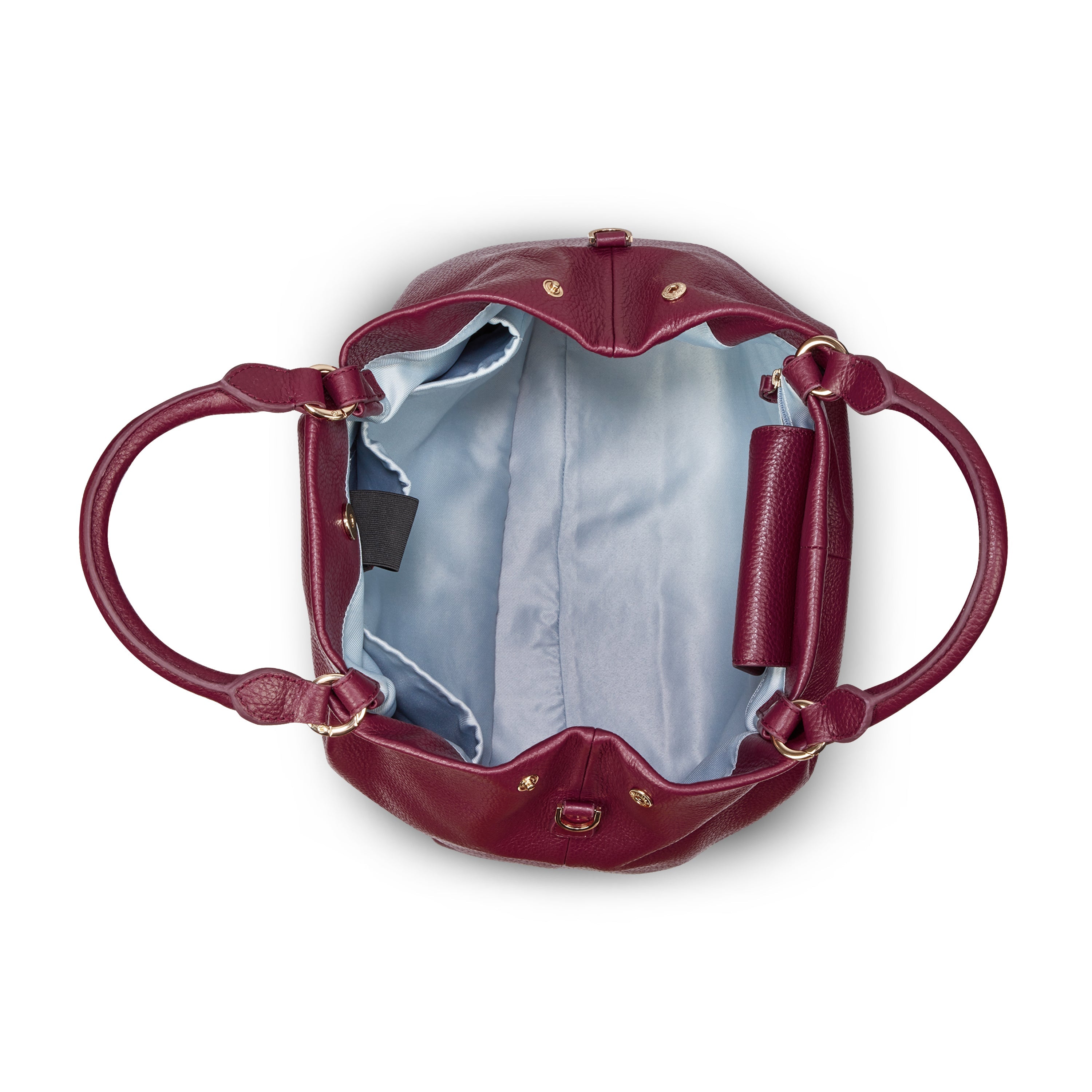 LE CUIR GRAINE| Handtasche BURGUNDERROT