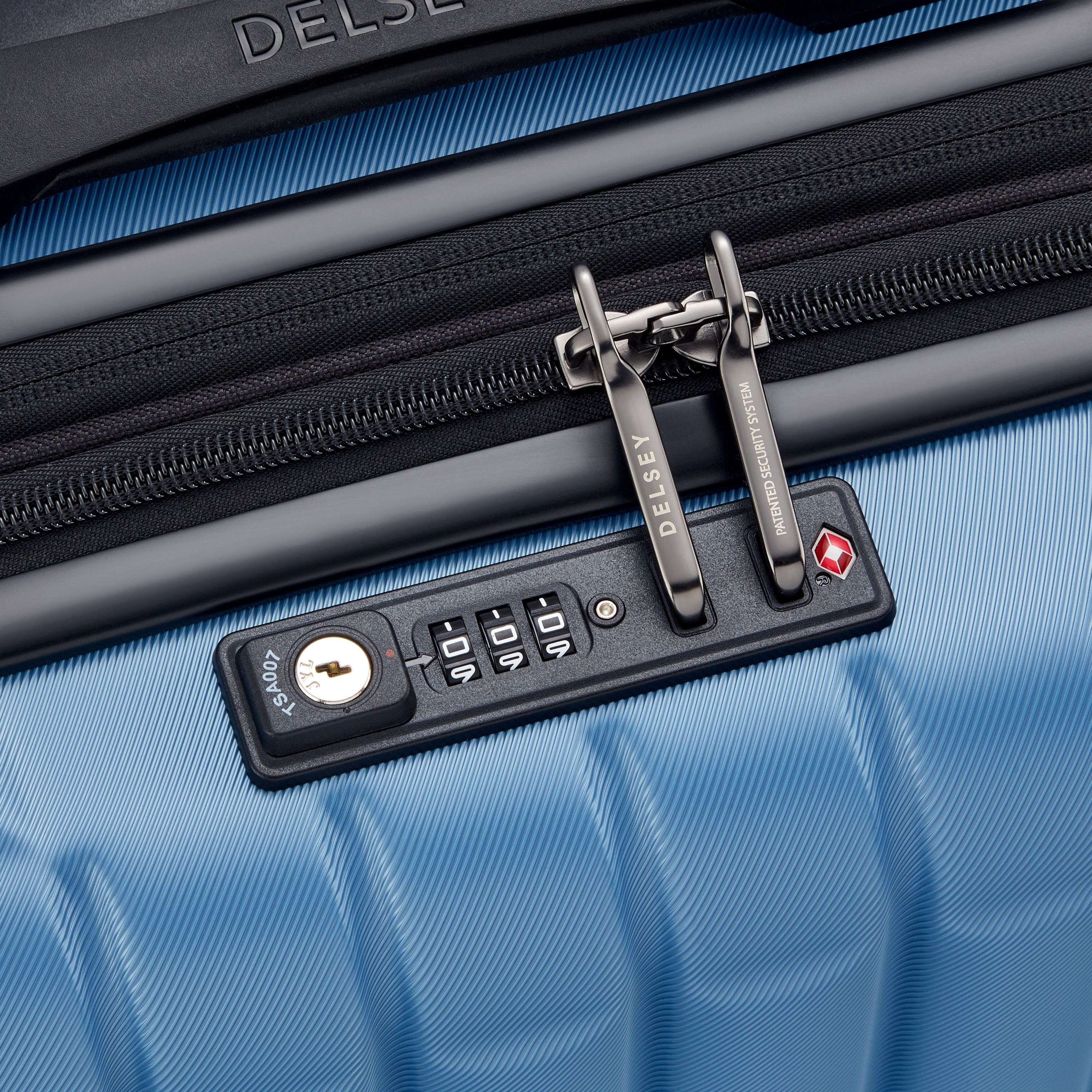 LONGITUDE| Koffer Check-In erweiterbar 55 CM BLAU