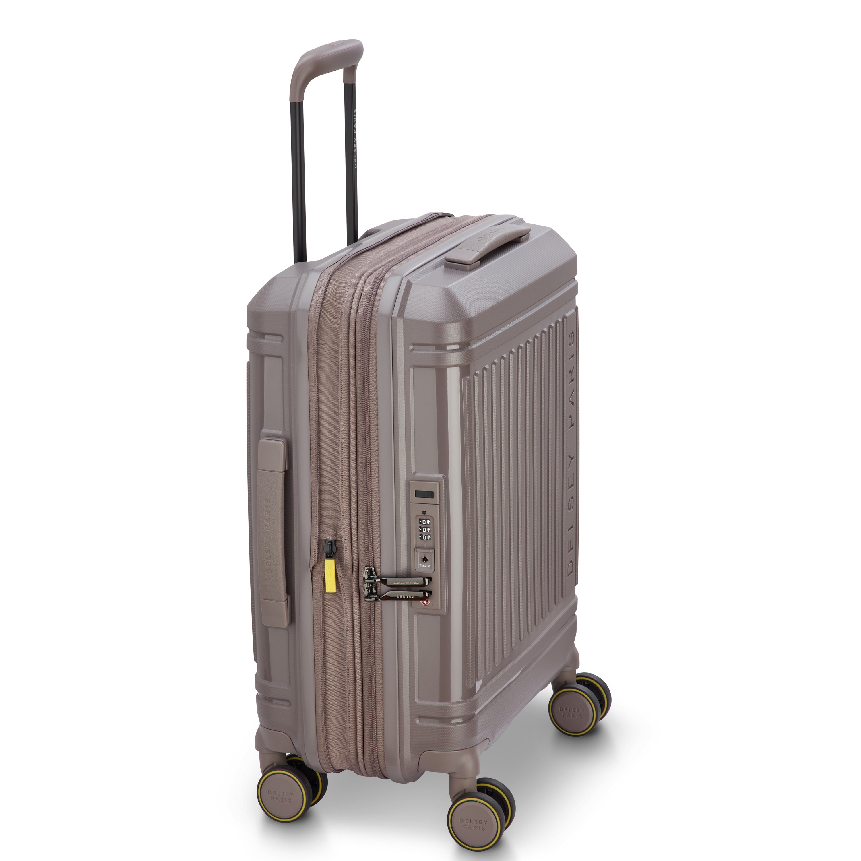LUTECE| Koffer Kabine Slim Erweiterbar 55 CM BRAUN