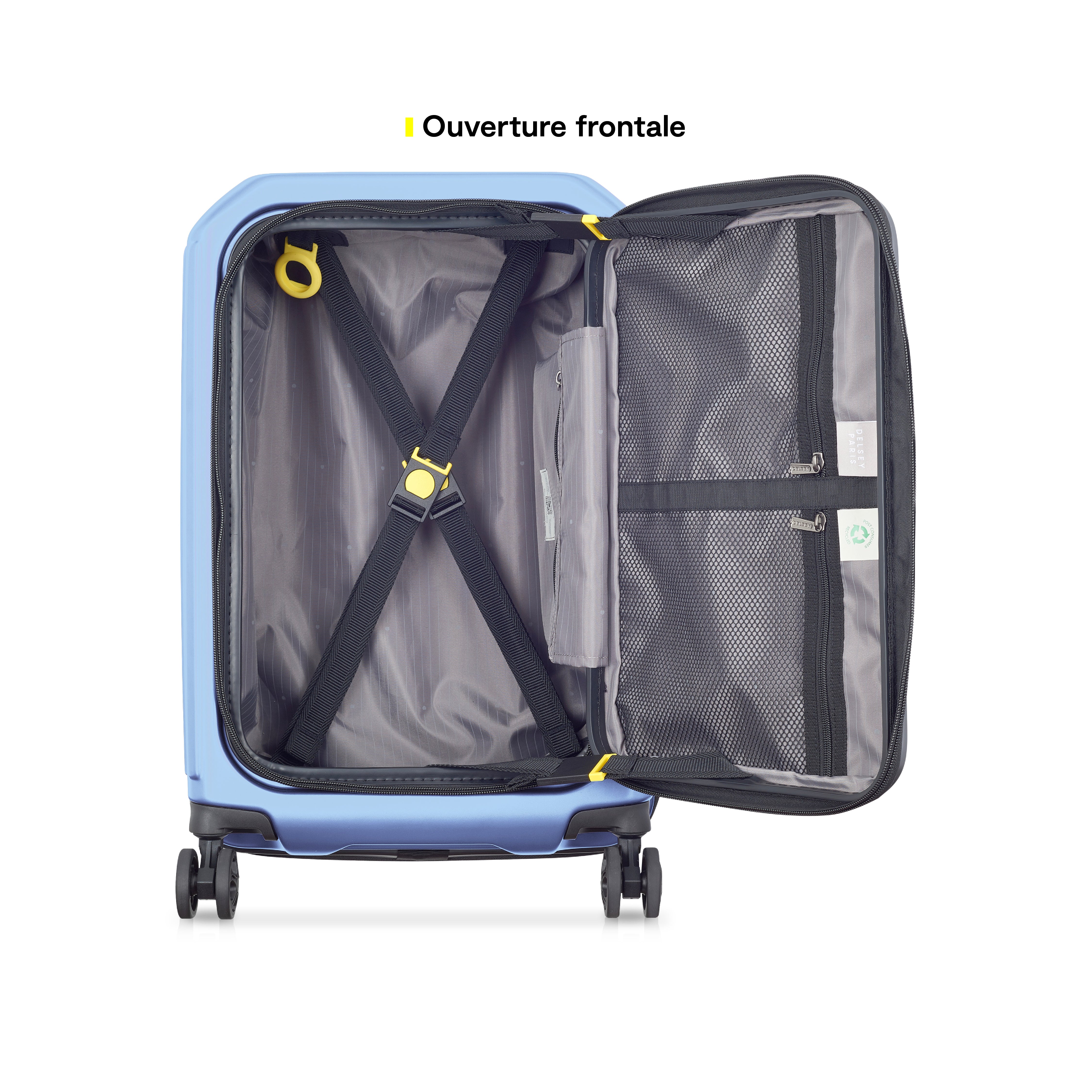SECURITIME ZIP| Suitcase Cabin Expandable 55 CM LAVENDER BLUE