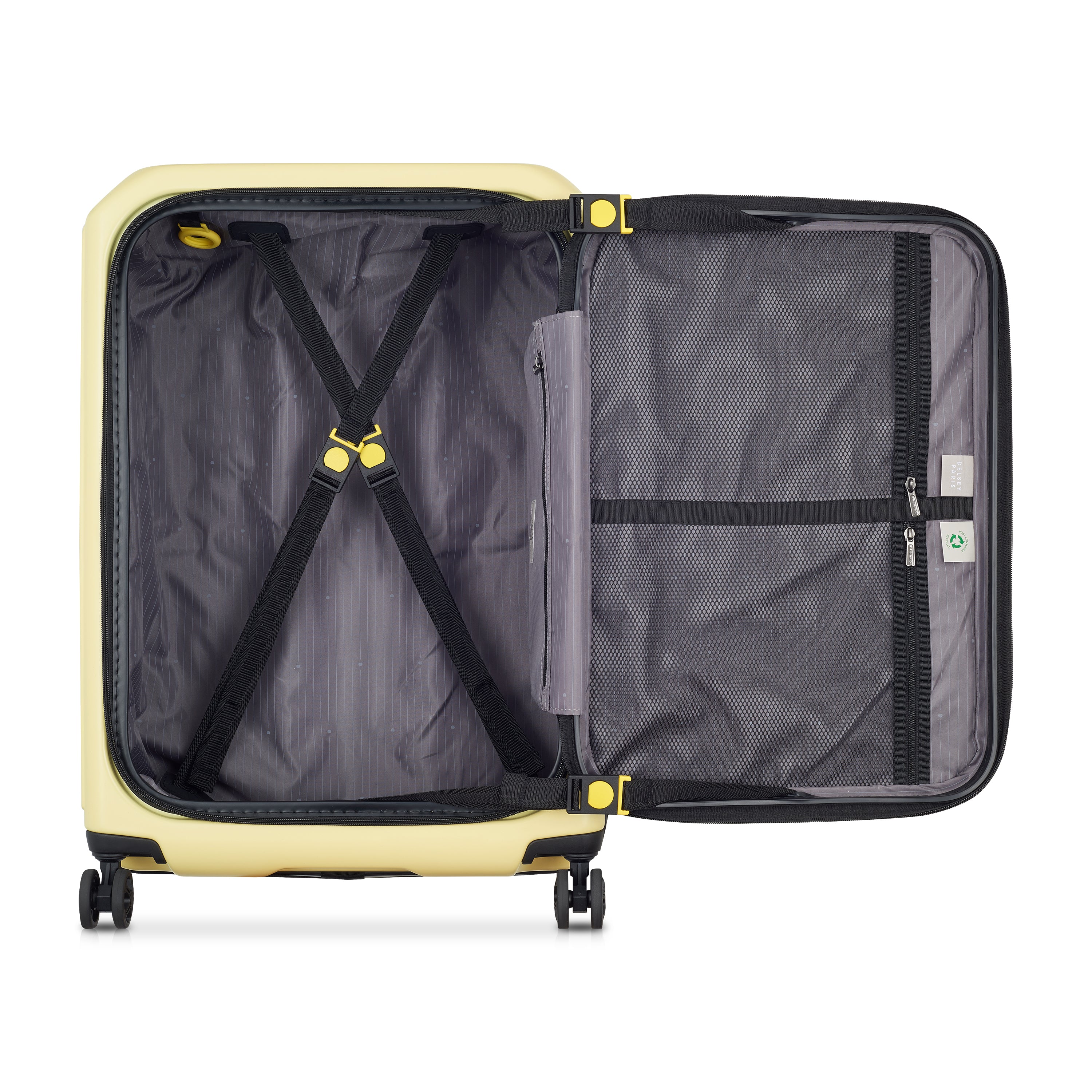 SECURITIME ZIP| Koffer Aufgabe Erweiterbar 65,5 CM BLASSGELB